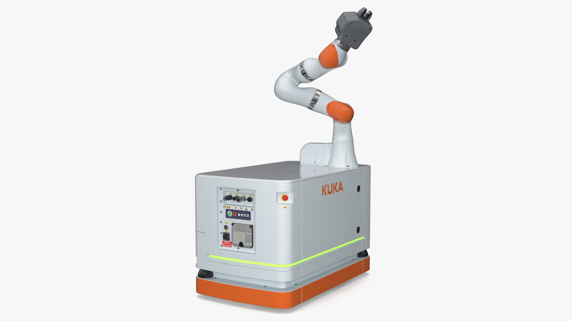 3D Autonomous Robot KUKA KMR Iiwa with Manipulator Rigged for Cinema 4D model
