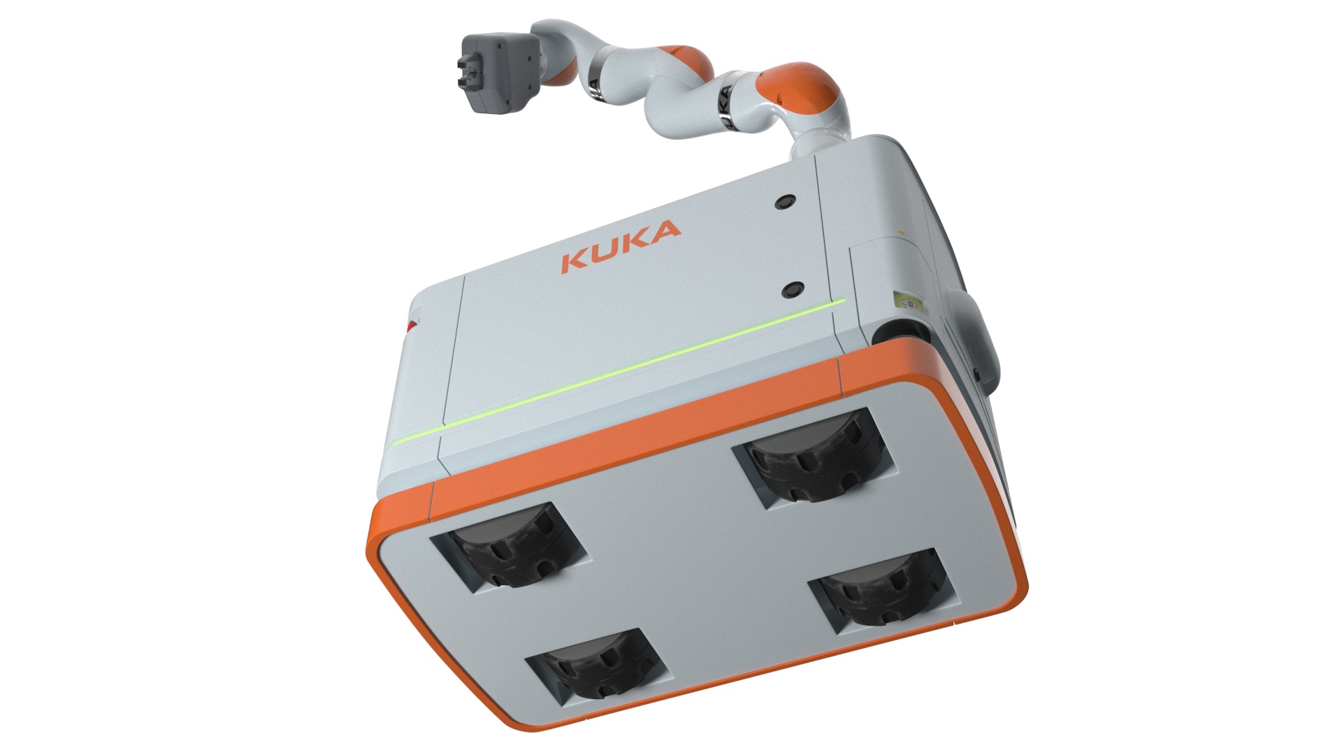 3D Autonomous Robot KUKA KMR Iiwa with Manipulator Rigged for Cinema 4D model