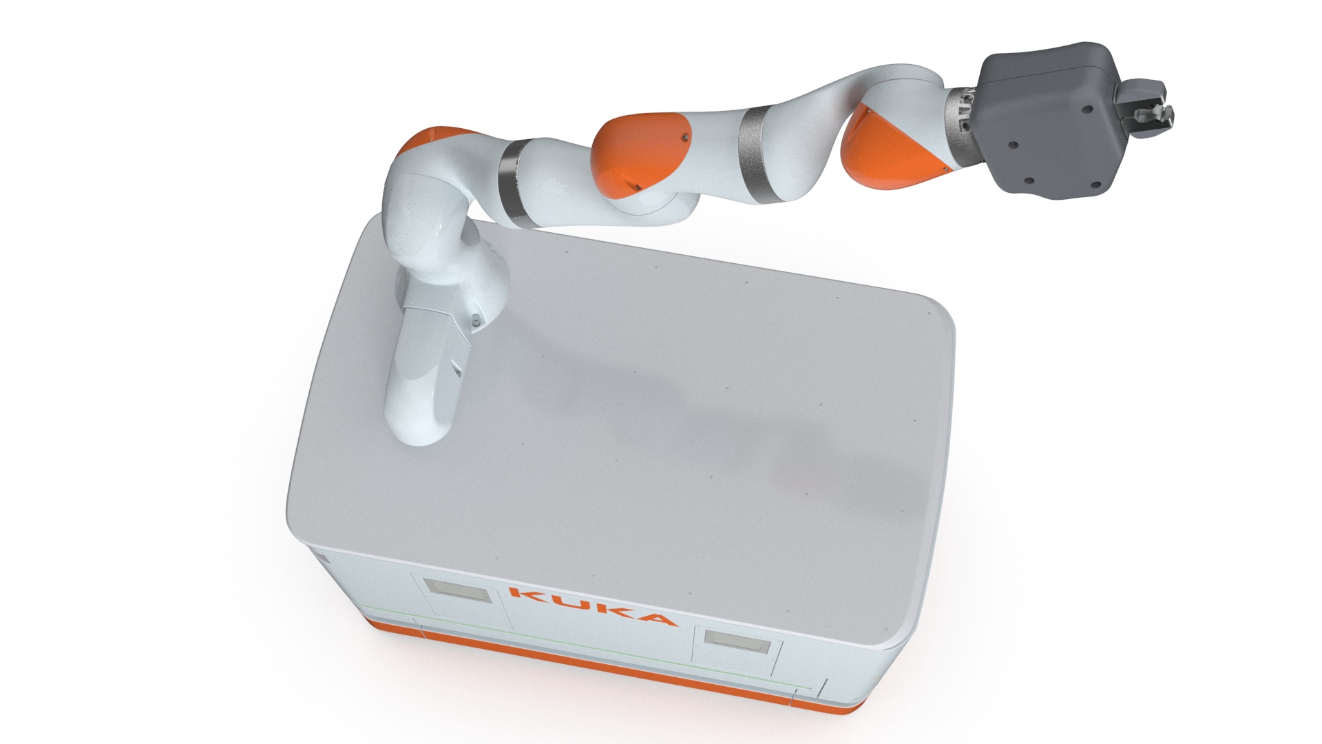 3D Autonomous Robot KUKA KMR Iiwa with Manipulator Rigged for Cinema 4D model