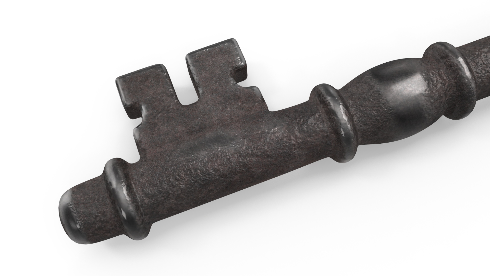 Decorative Skeleton Key Steel 3D model