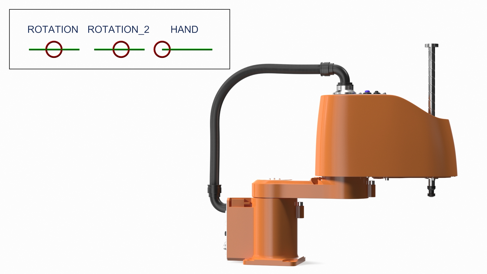 Industrial Robot Arm Rigged 3D