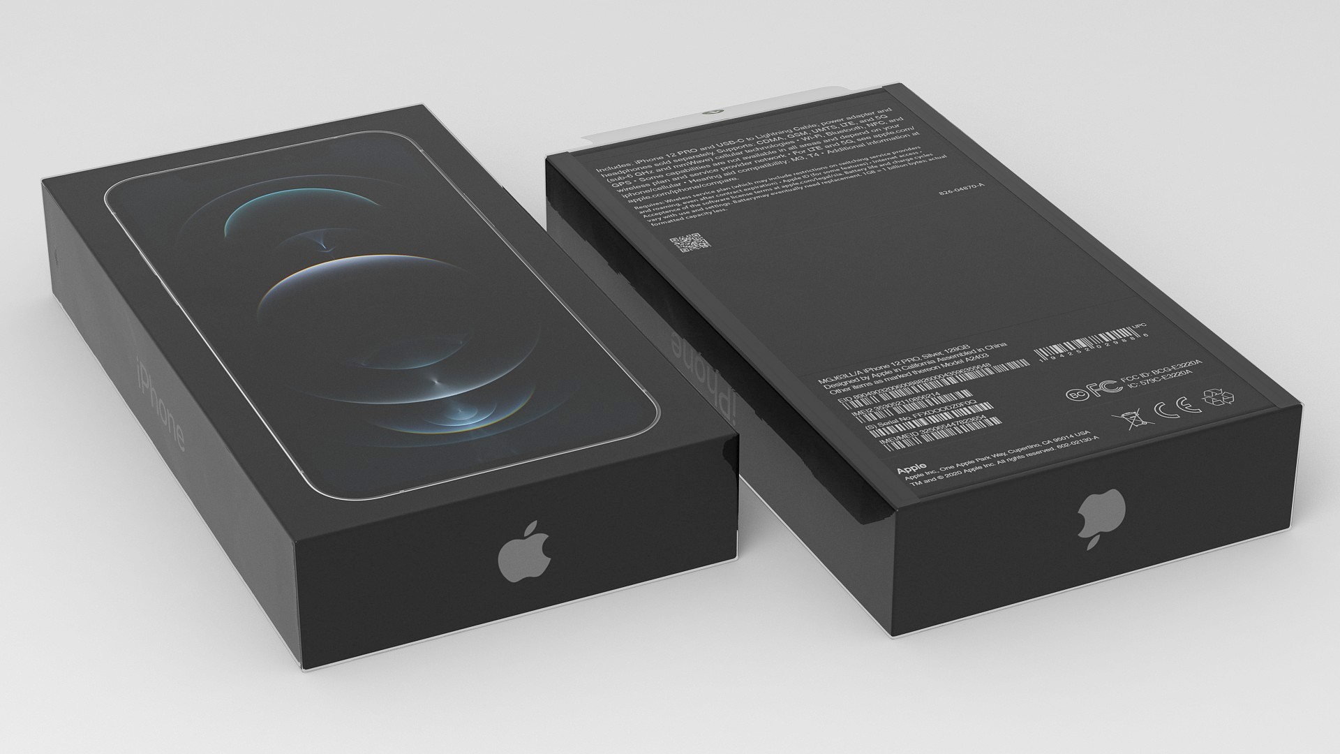 iPhone 12 Pro Box Silver 3D model