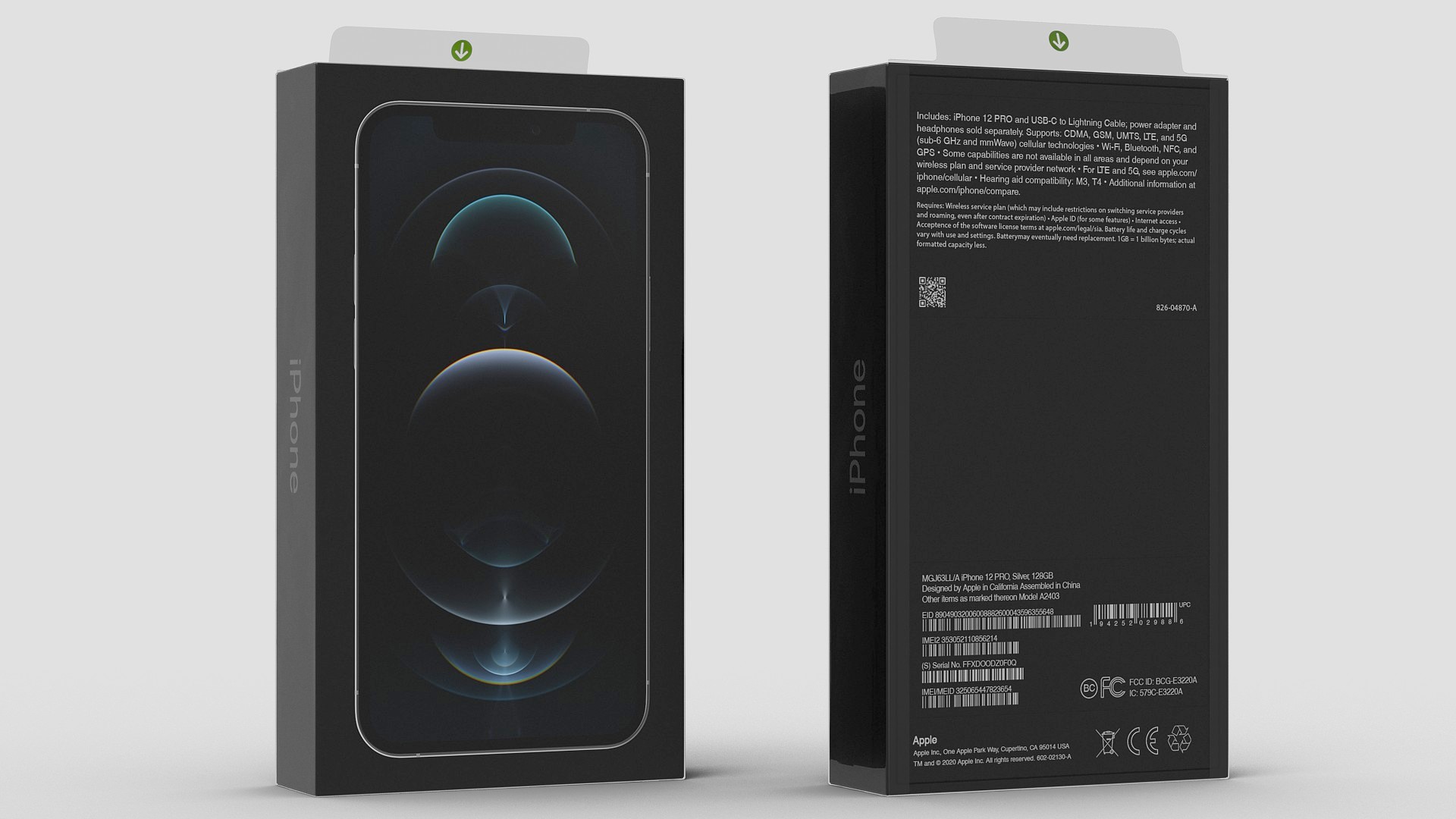 iPhone 12 Pro Box Silver 3D model