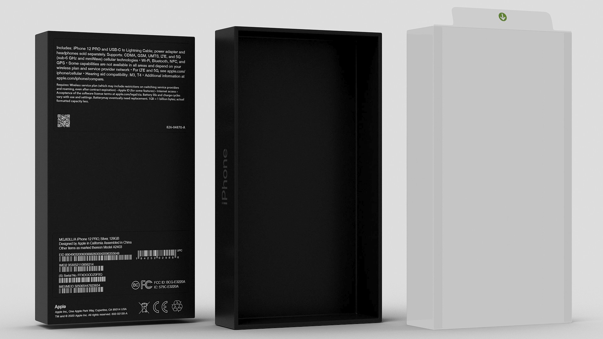 iPhone 12 Pro Box Silver 3D model