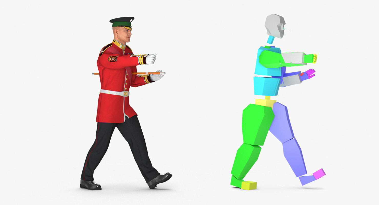 Irish Guard Sergeant Rigged 3D