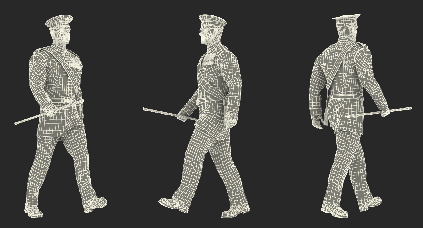 Irish Guard Sergeant Rigged 3D
