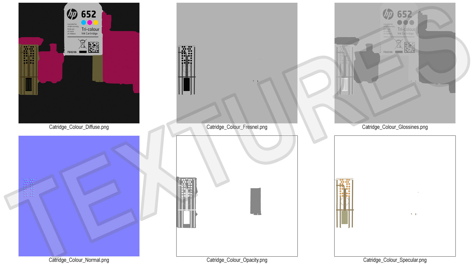 Ink Cartridge Hp 652 Tricolor 3D model