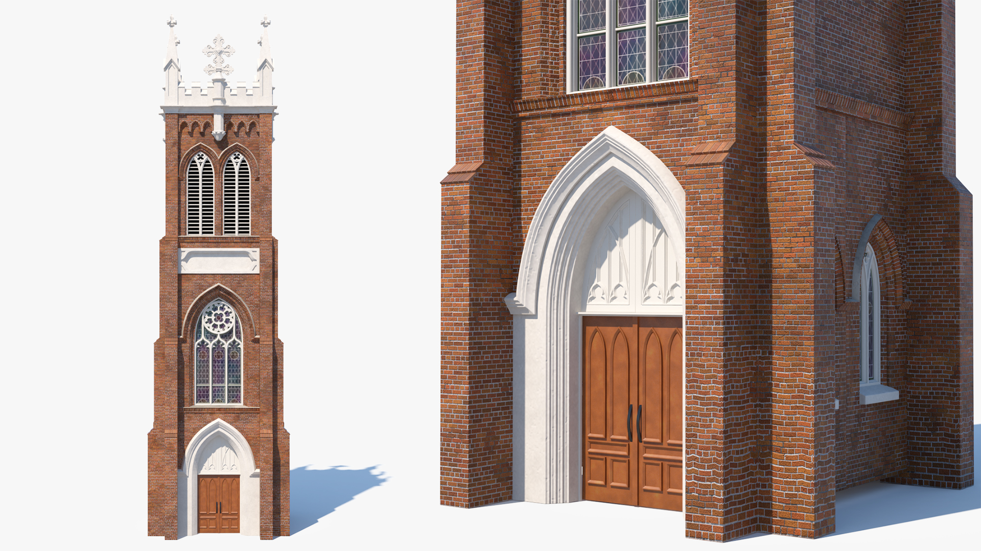 Ancient Brick Tower 3D model