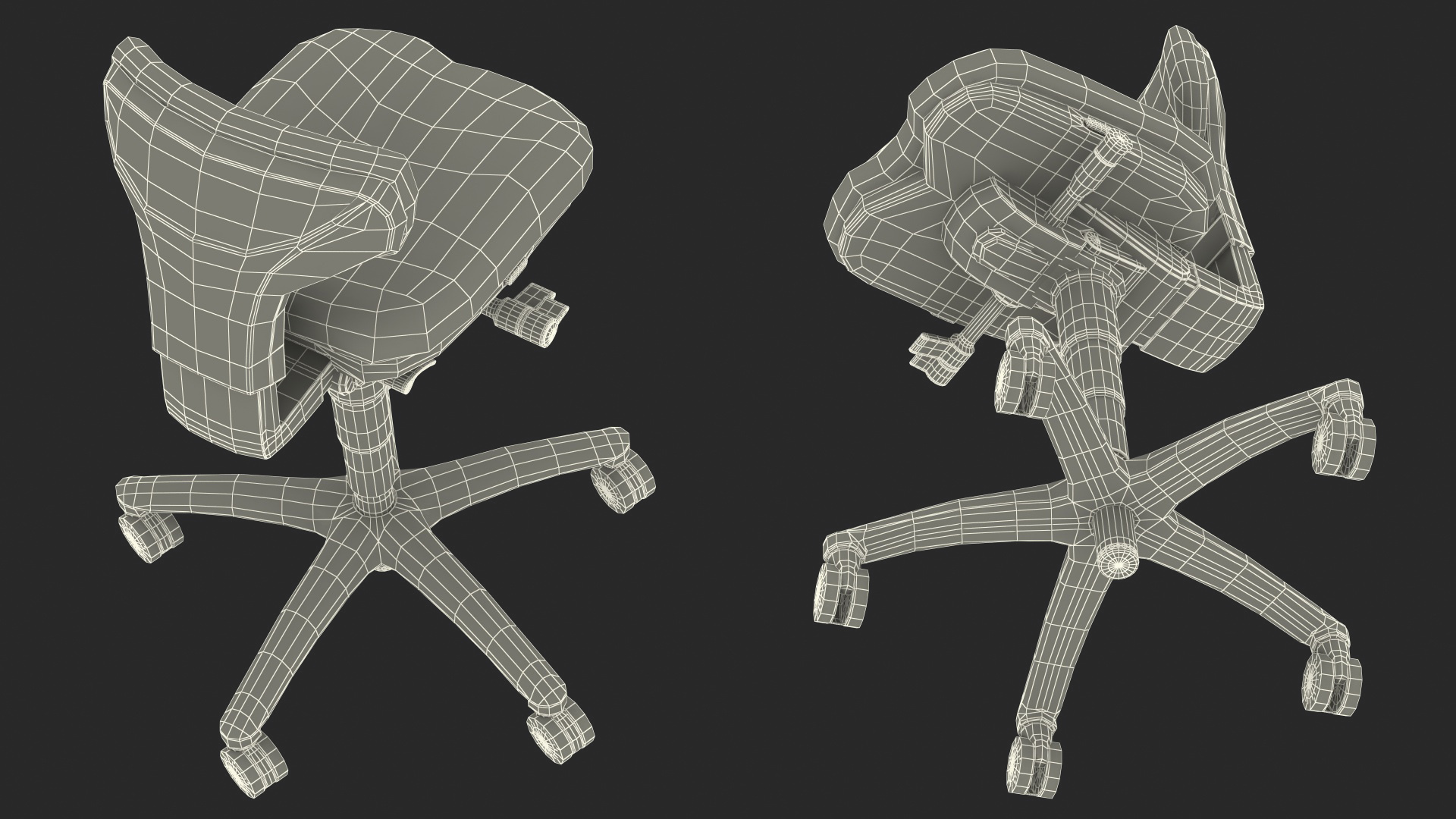 3D Adjustable Dental Stool model