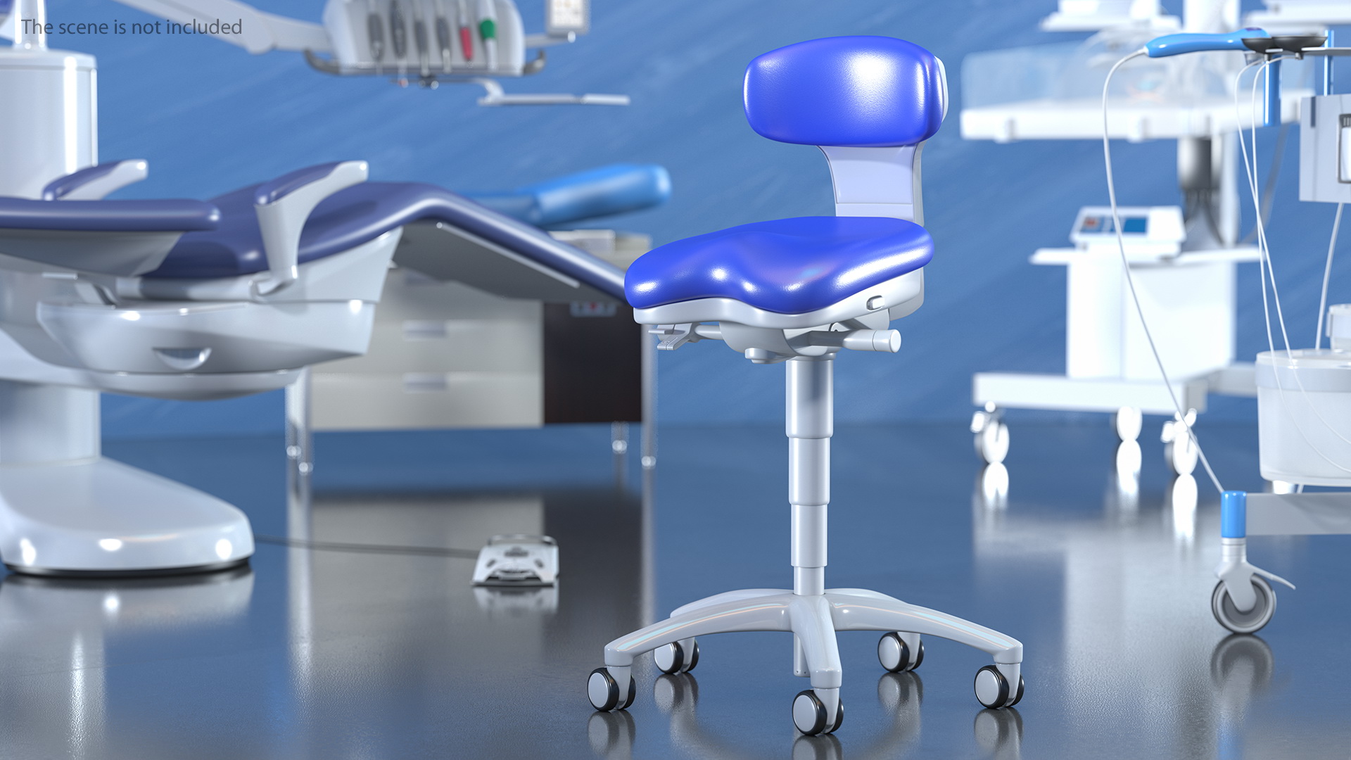 3D Adjustable Dental Stool model