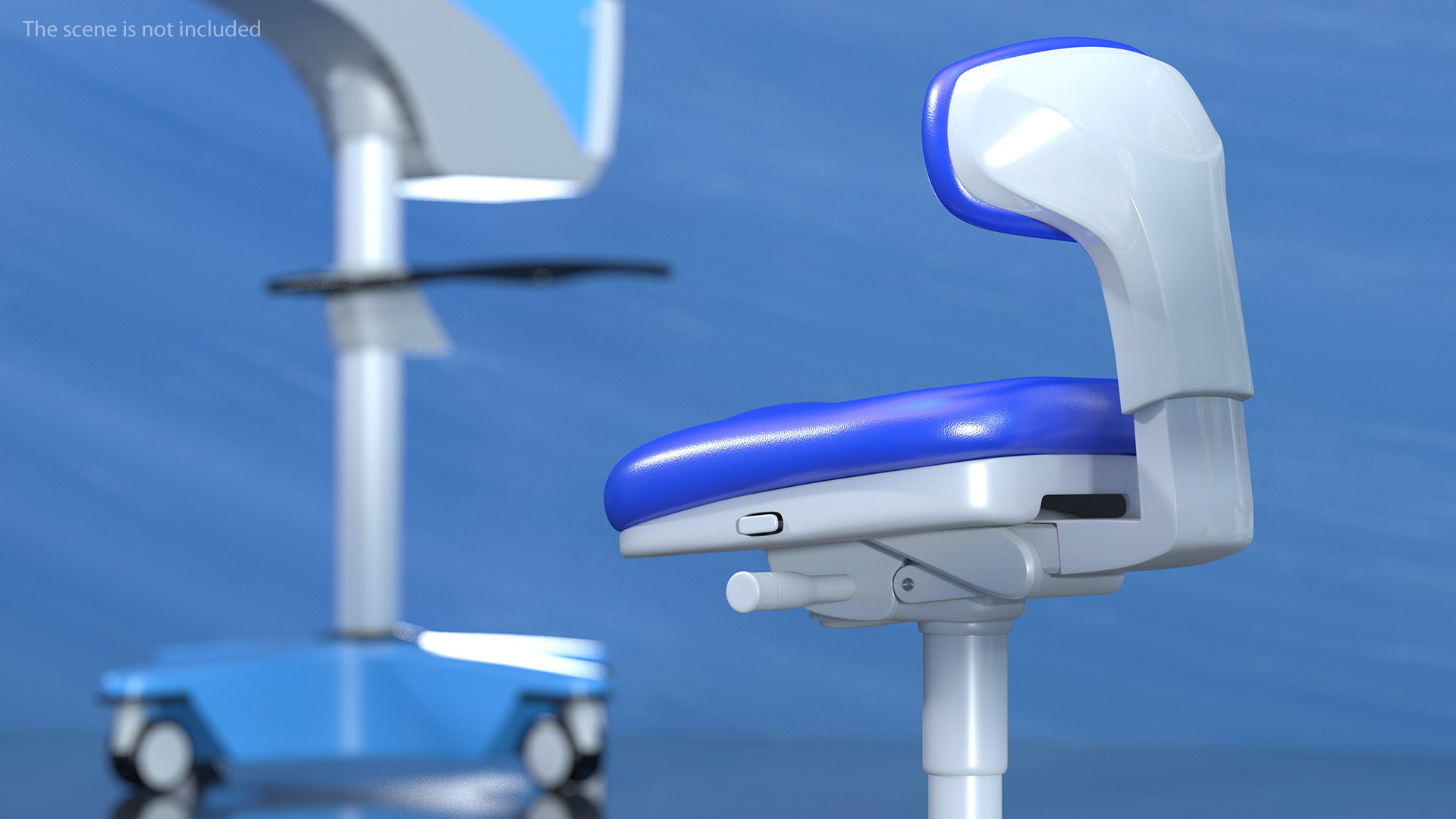 3D Adjustable Dental Stool model