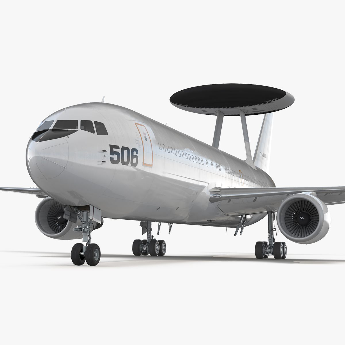 AWACS Boeing E767 3D Model, view 3