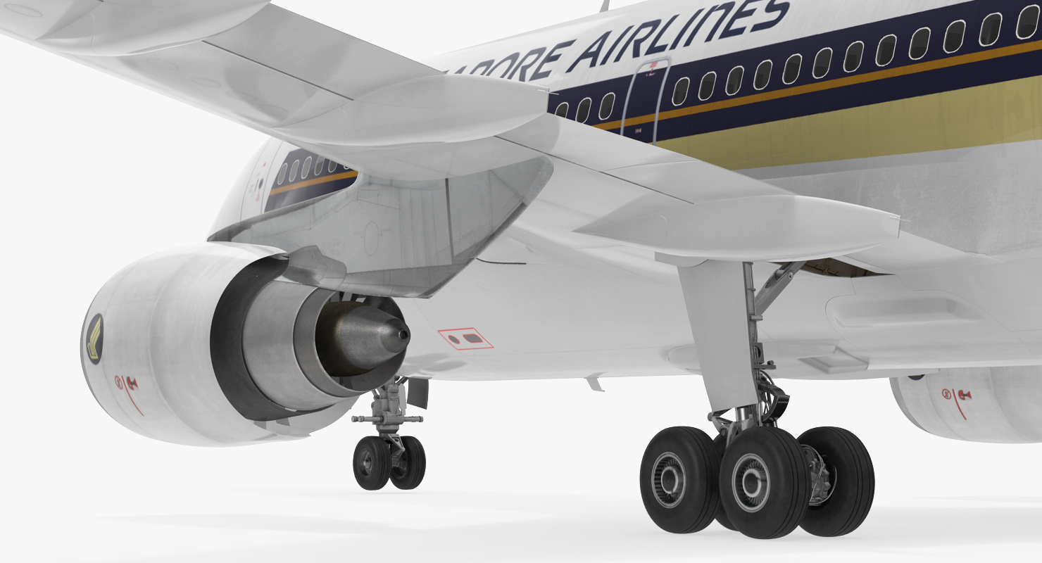 3D Airbus A310 300 Singapore Airlines Rigged