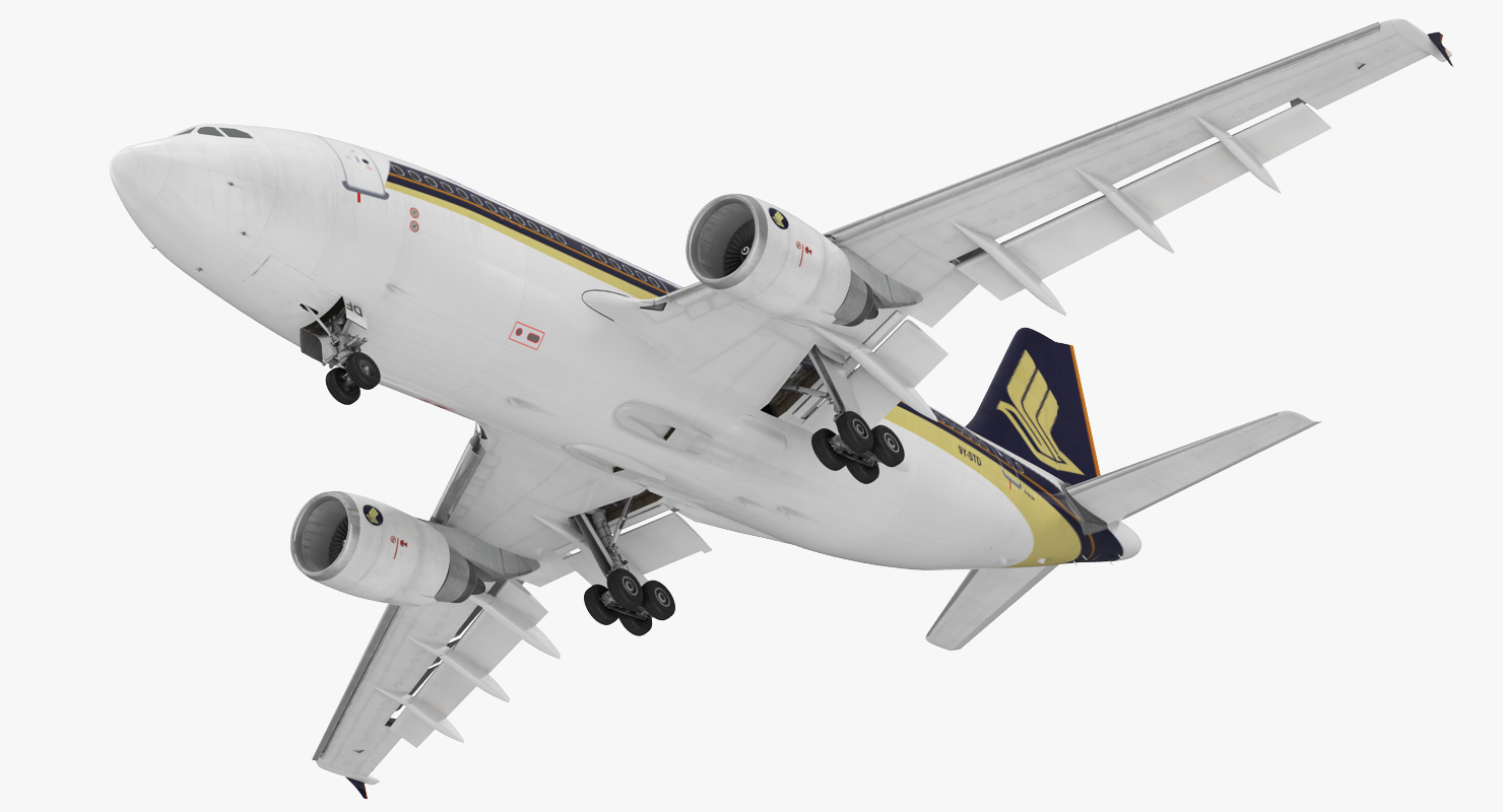 3D Airbus A310 300 Singapore Airlines Rigged