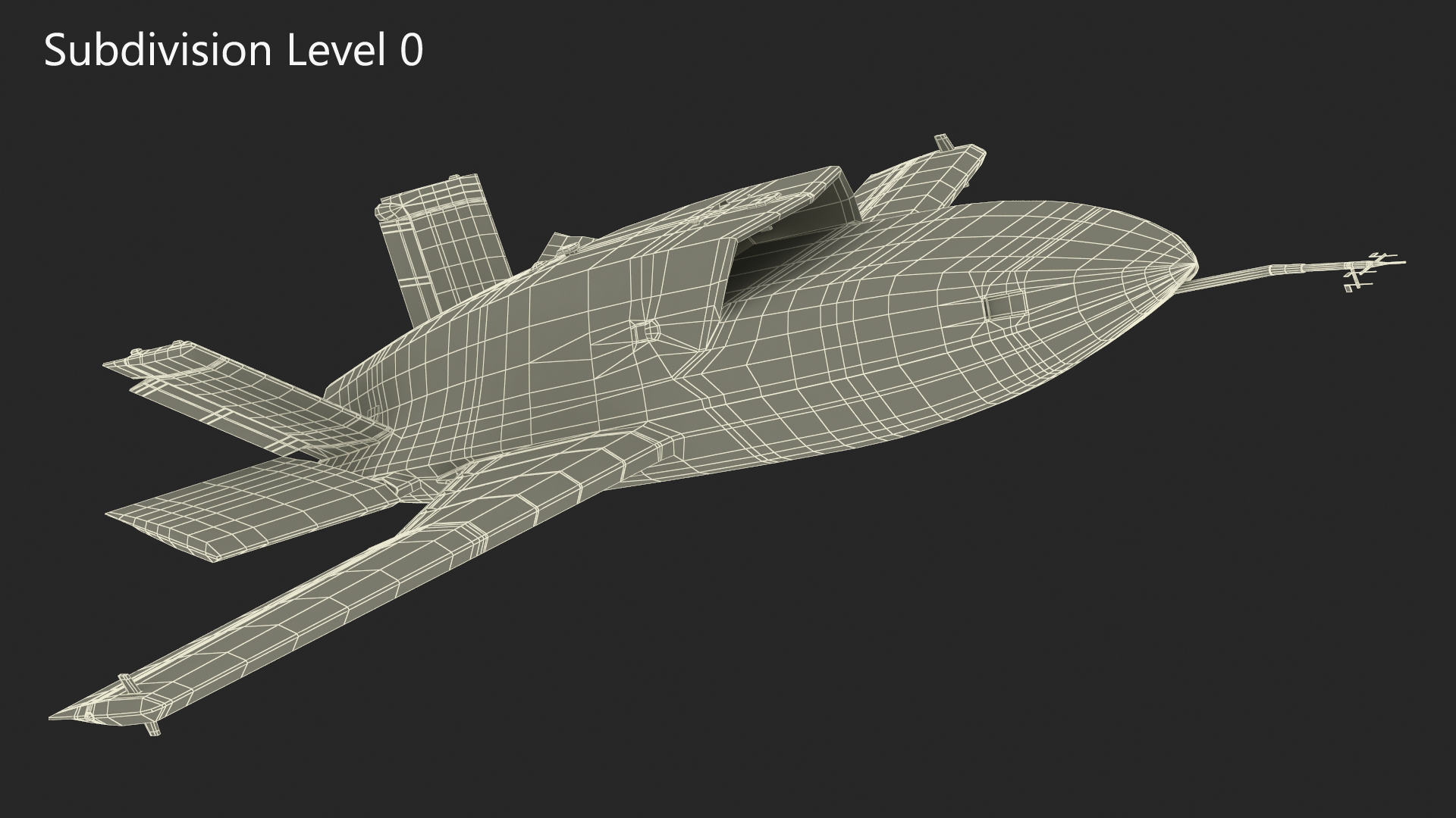 3D Jet Powered UAV EADS Barracuda Rigged for Cinema 4D