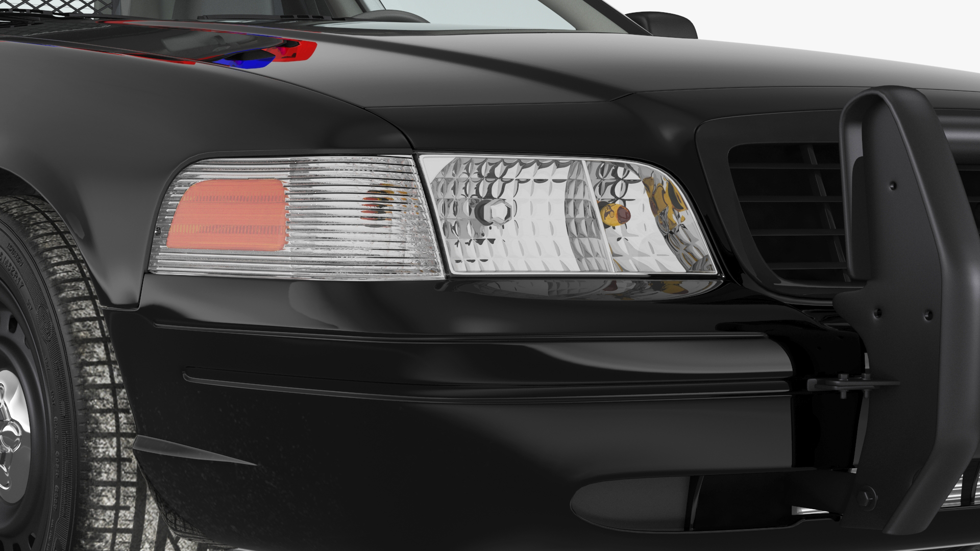 3D model Police Interceptor Sedan Ford Crown Victoria Rigged for Cinema 4D