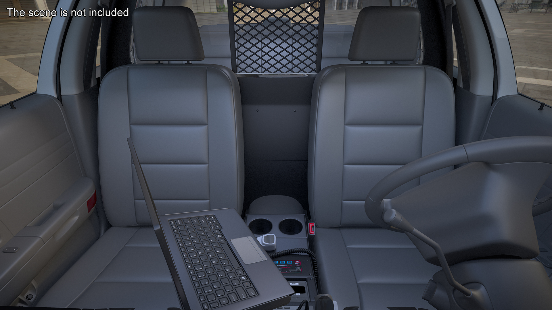 3D model Police Interceptor Sedan Ford Crown Victoria Rigged for Cinema 4D
