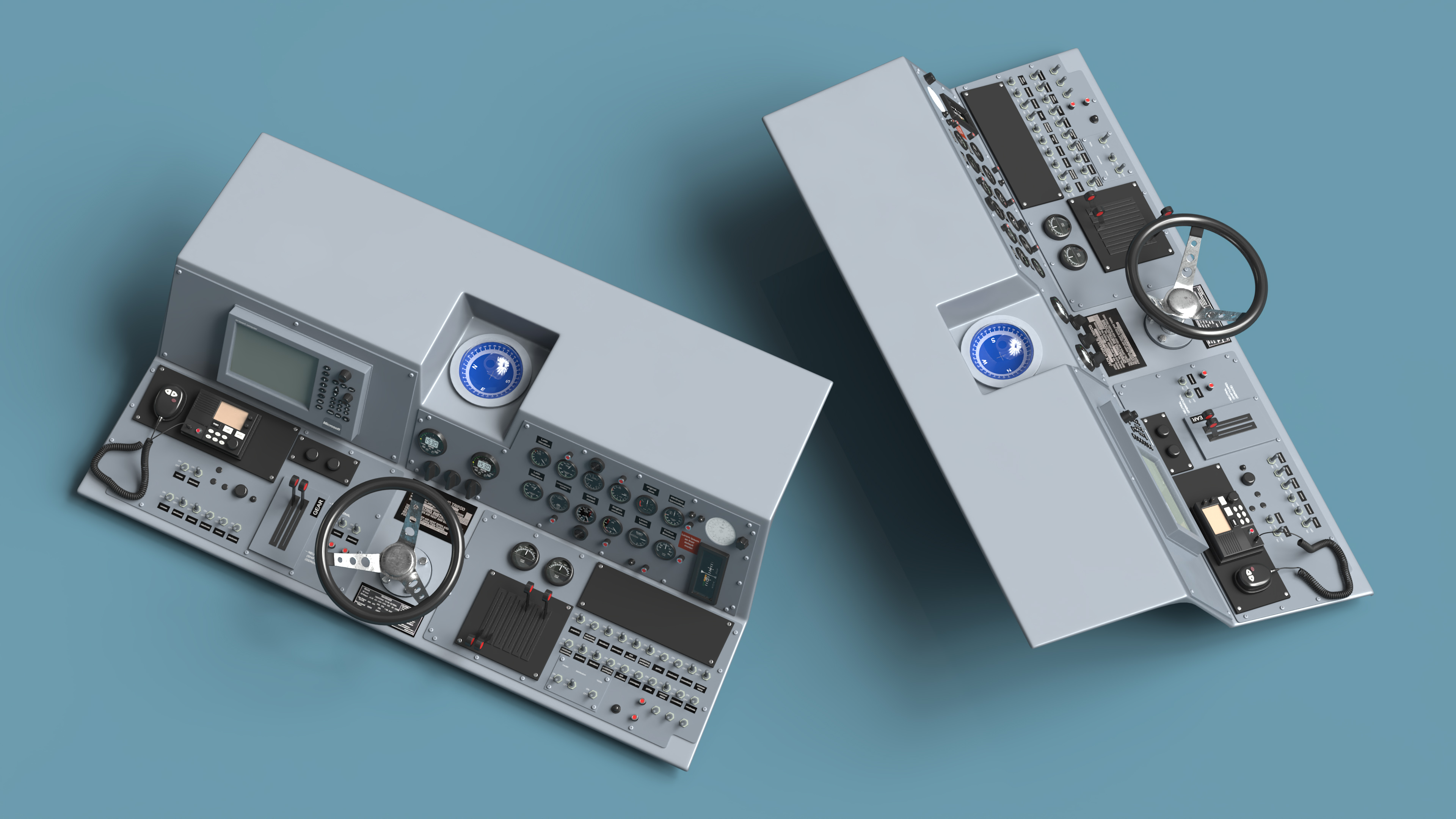 3D model Ship Bridge Control Panel