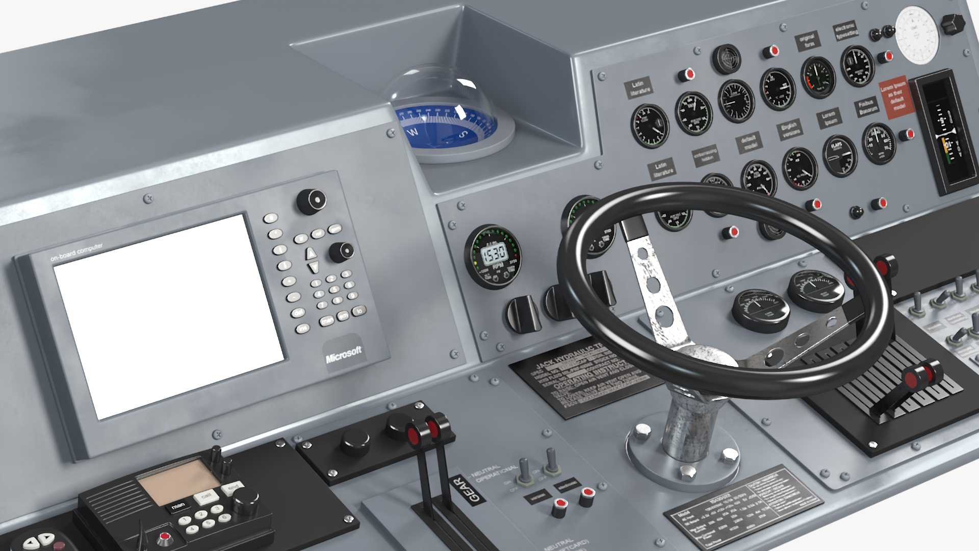 3D model Ship Bridge Control Panel