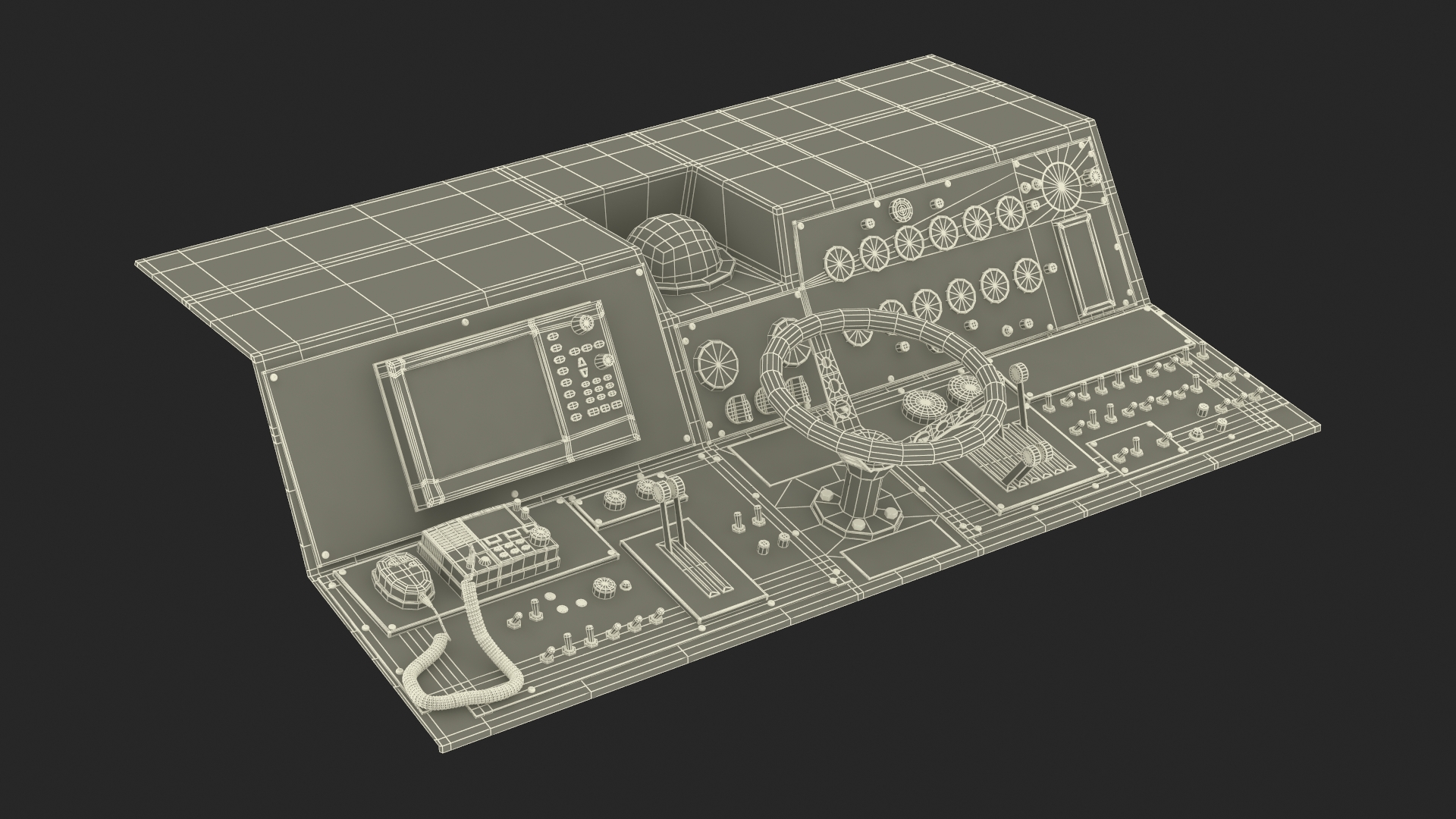 3D model Ship Bridge Control Panel