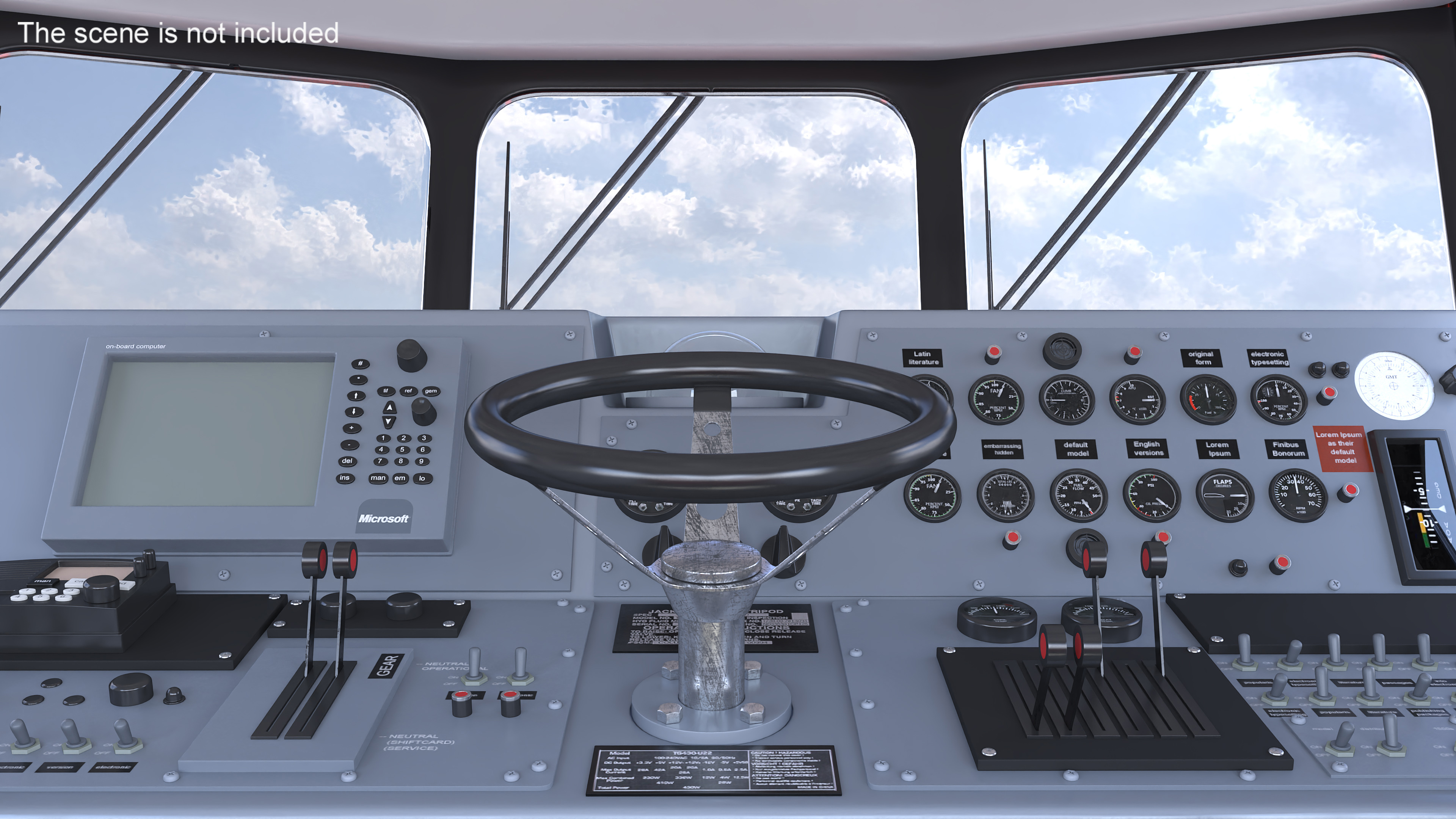 3D model Ship Bridge Control Panel