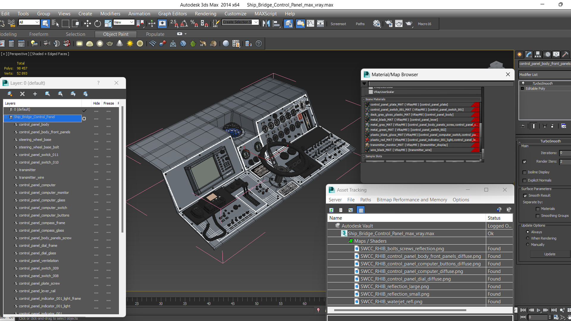 3D model Ship Bridge Control Panel