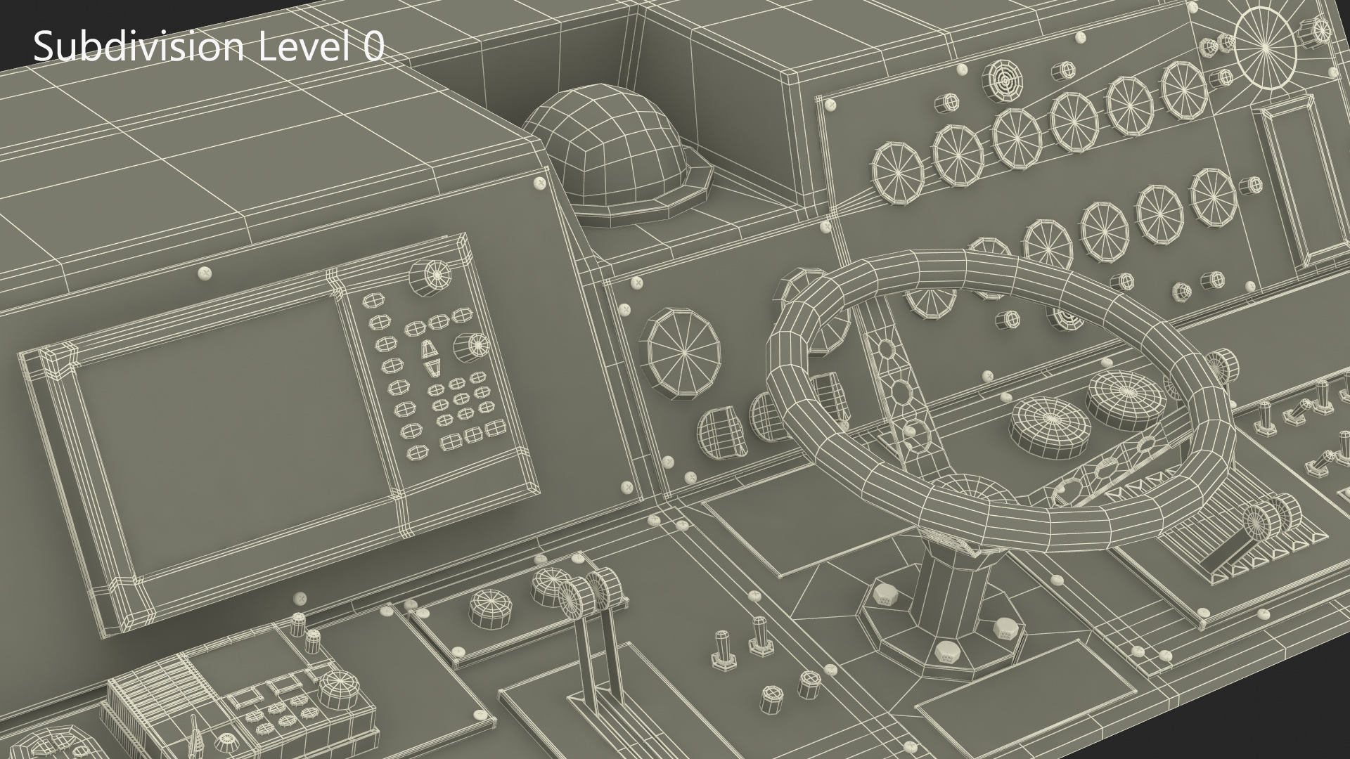 3D model Ship Bridge Control Panel