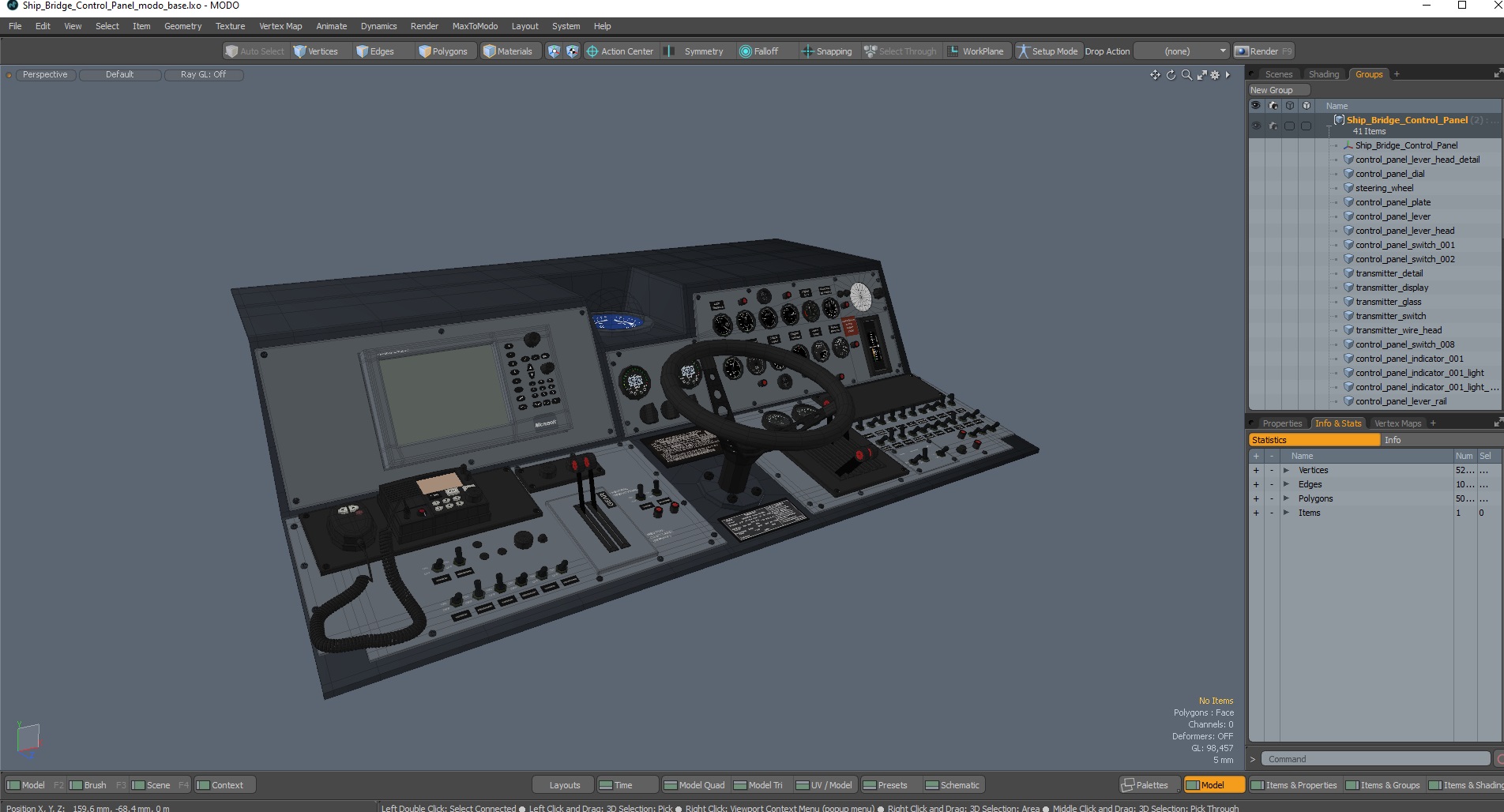3D model Ship Bridge Control Panel
