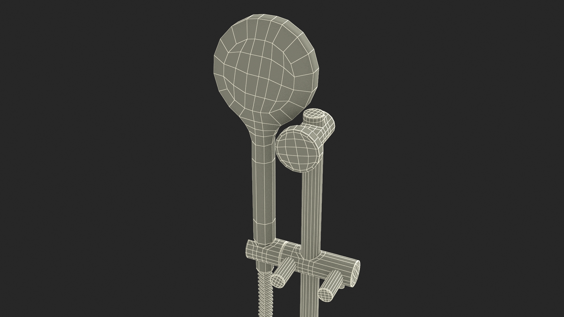 3D Handheld Shower System Black model