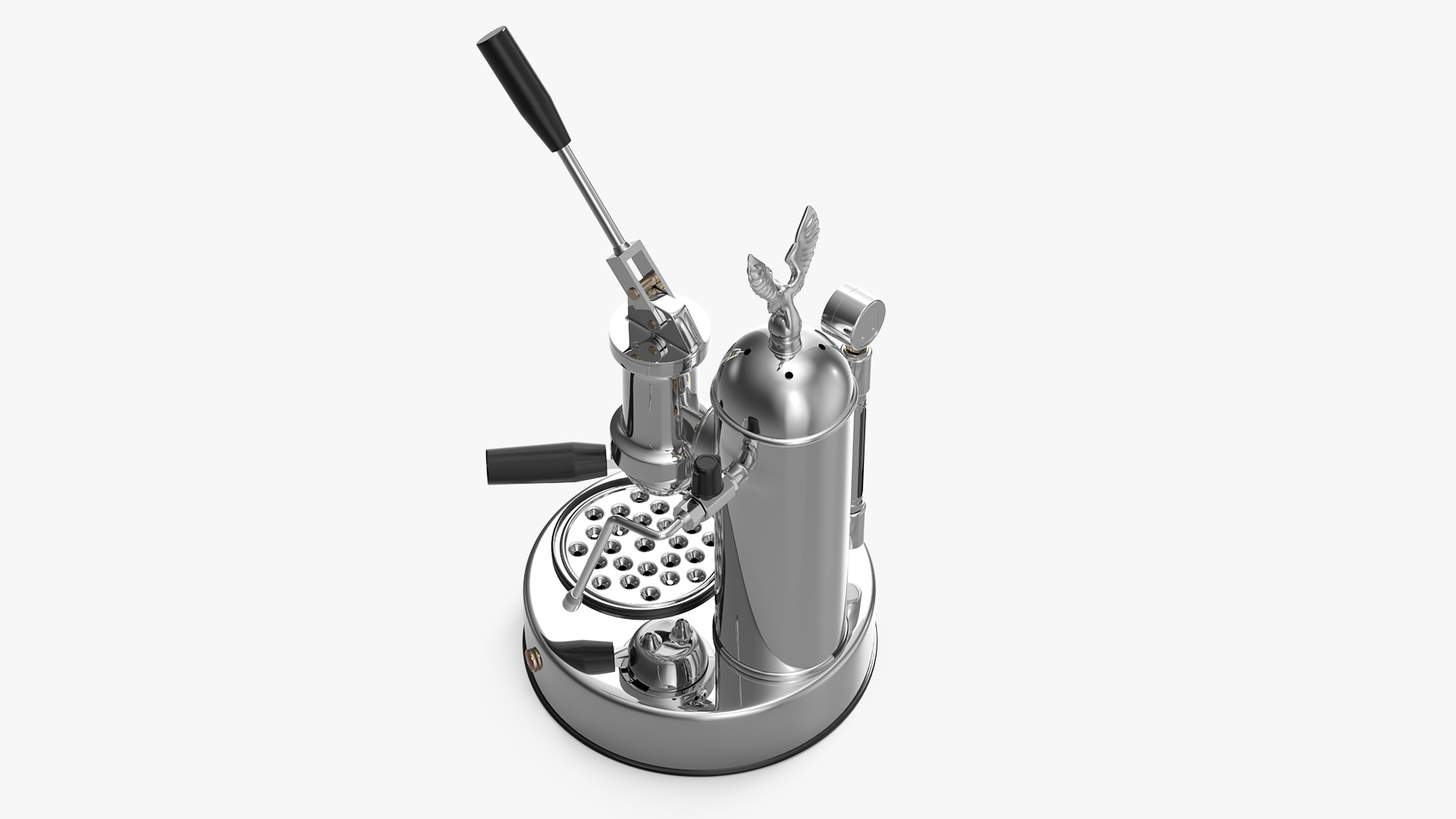 3D model Elektra Micro Casa Leva Coffee Machine Chrome