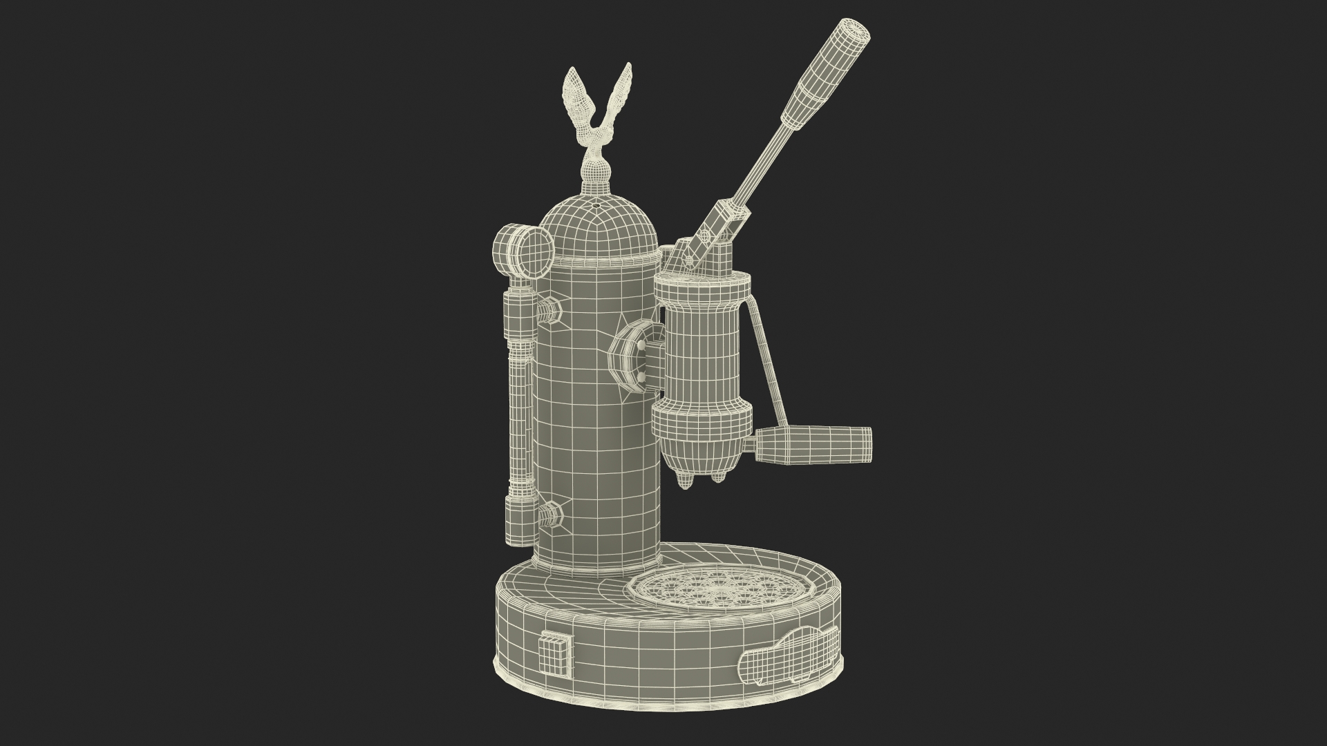 3D model Elektra Micro Casa Leva Coffee Machine Chrome