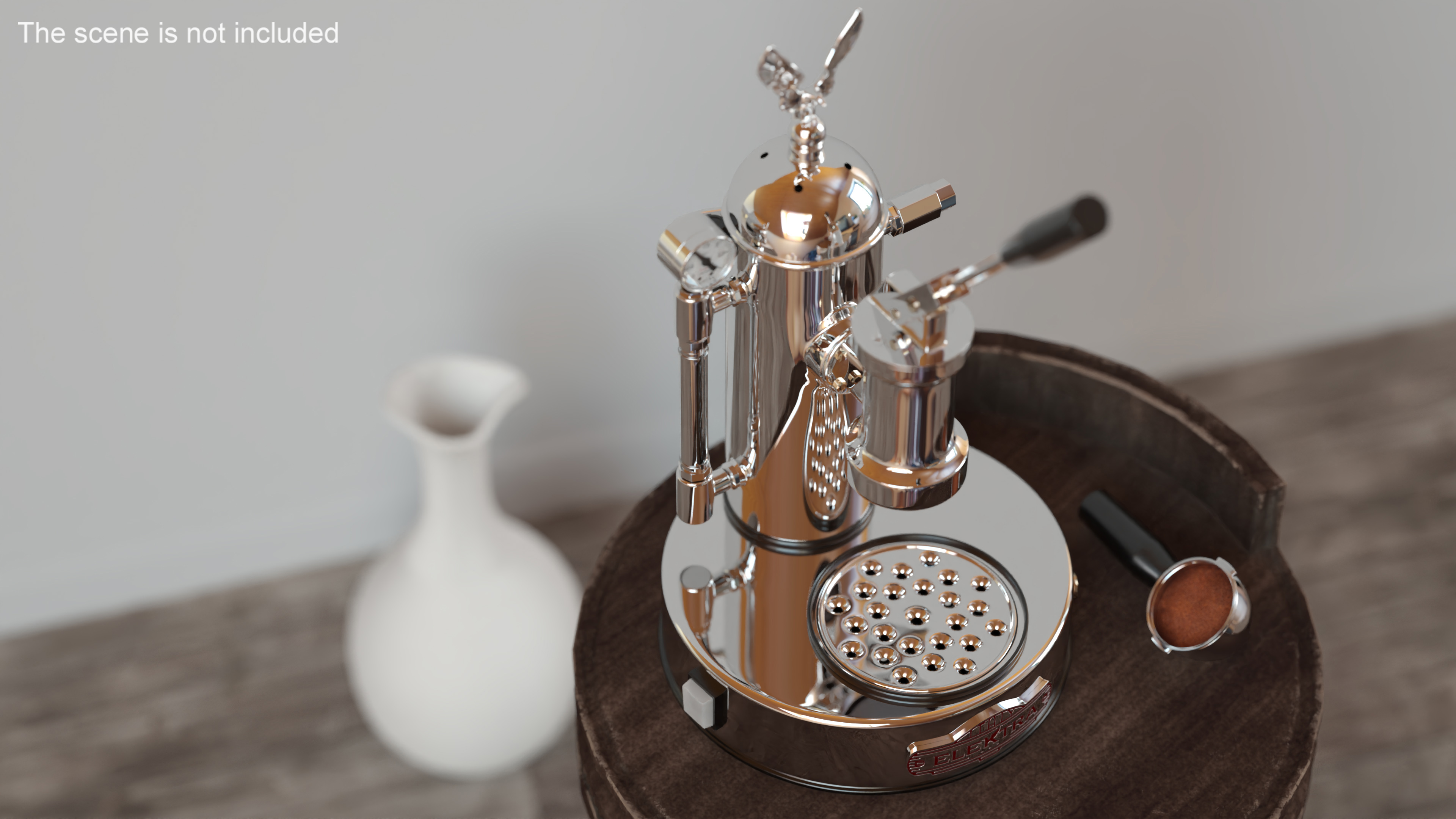3D model Elektra Micro Casa Leva Coffee Machine Chrome