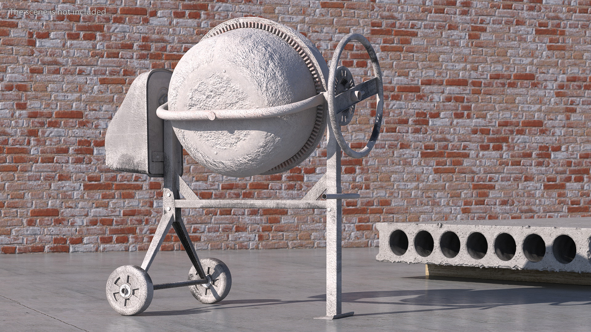 Dirty Portable Concrete Mixer 3D model