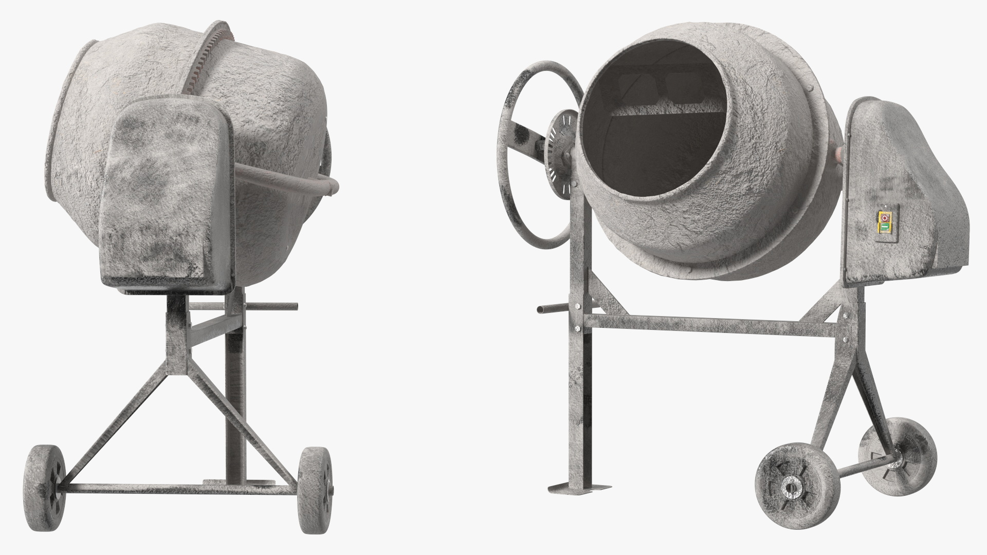 Dirty Portable Concrete Mixer 3D model