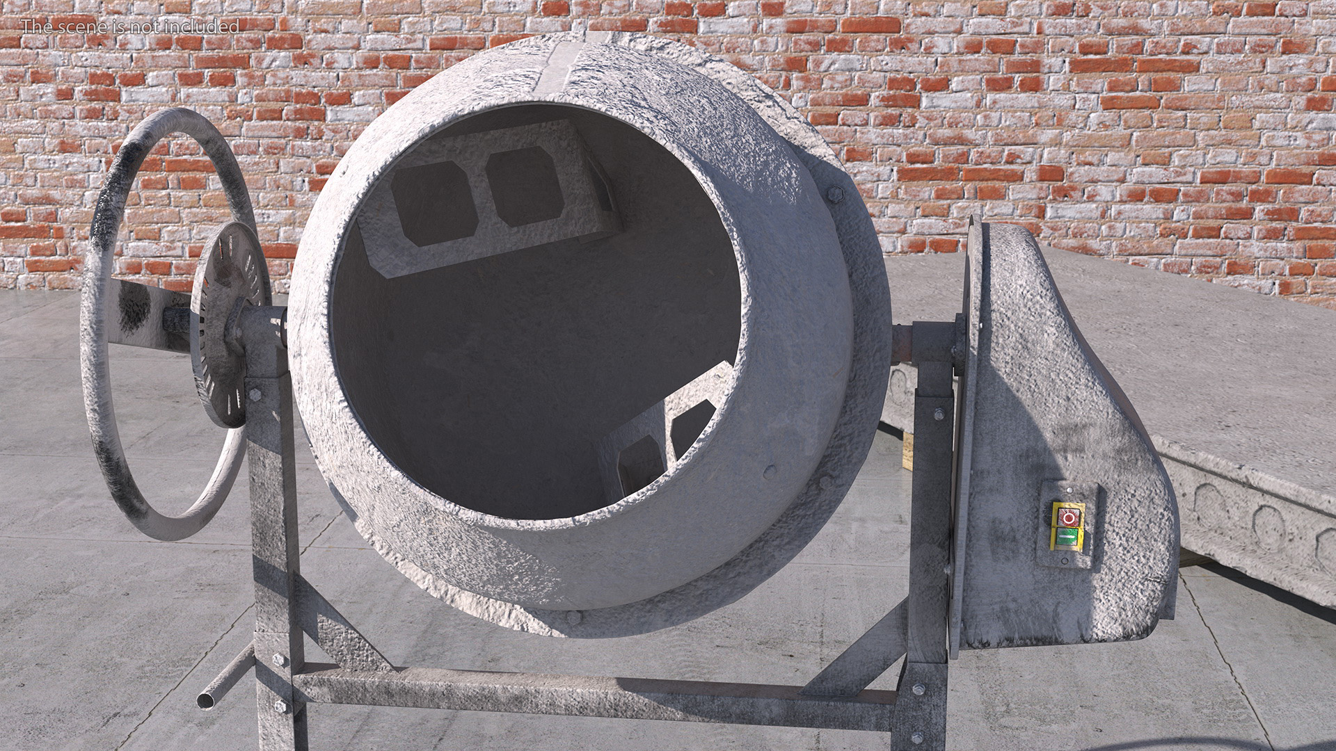 Dirty Portable Concrete Mixer 3D model
