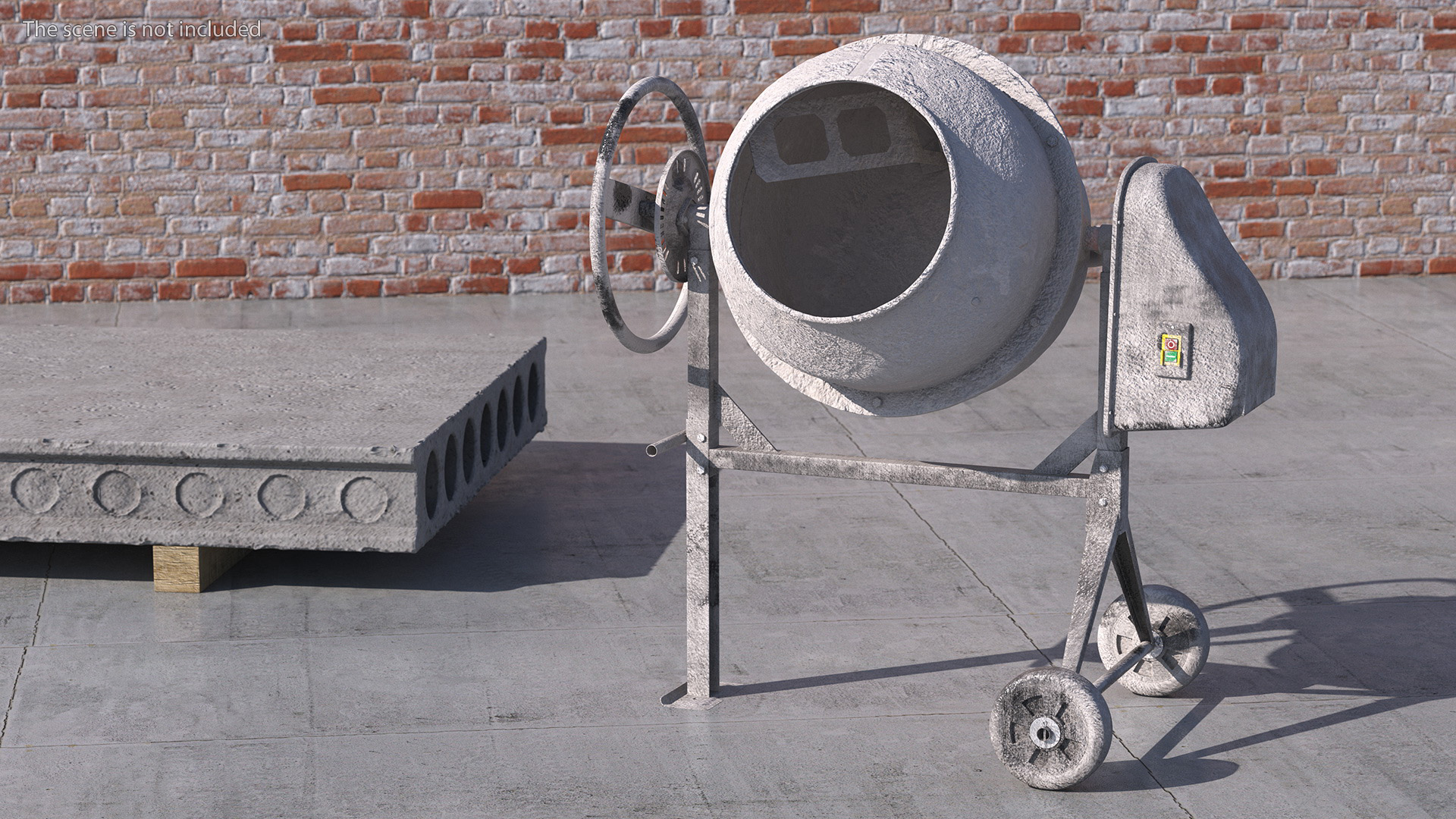 Dirty Portable Concrete Mixer 3D model