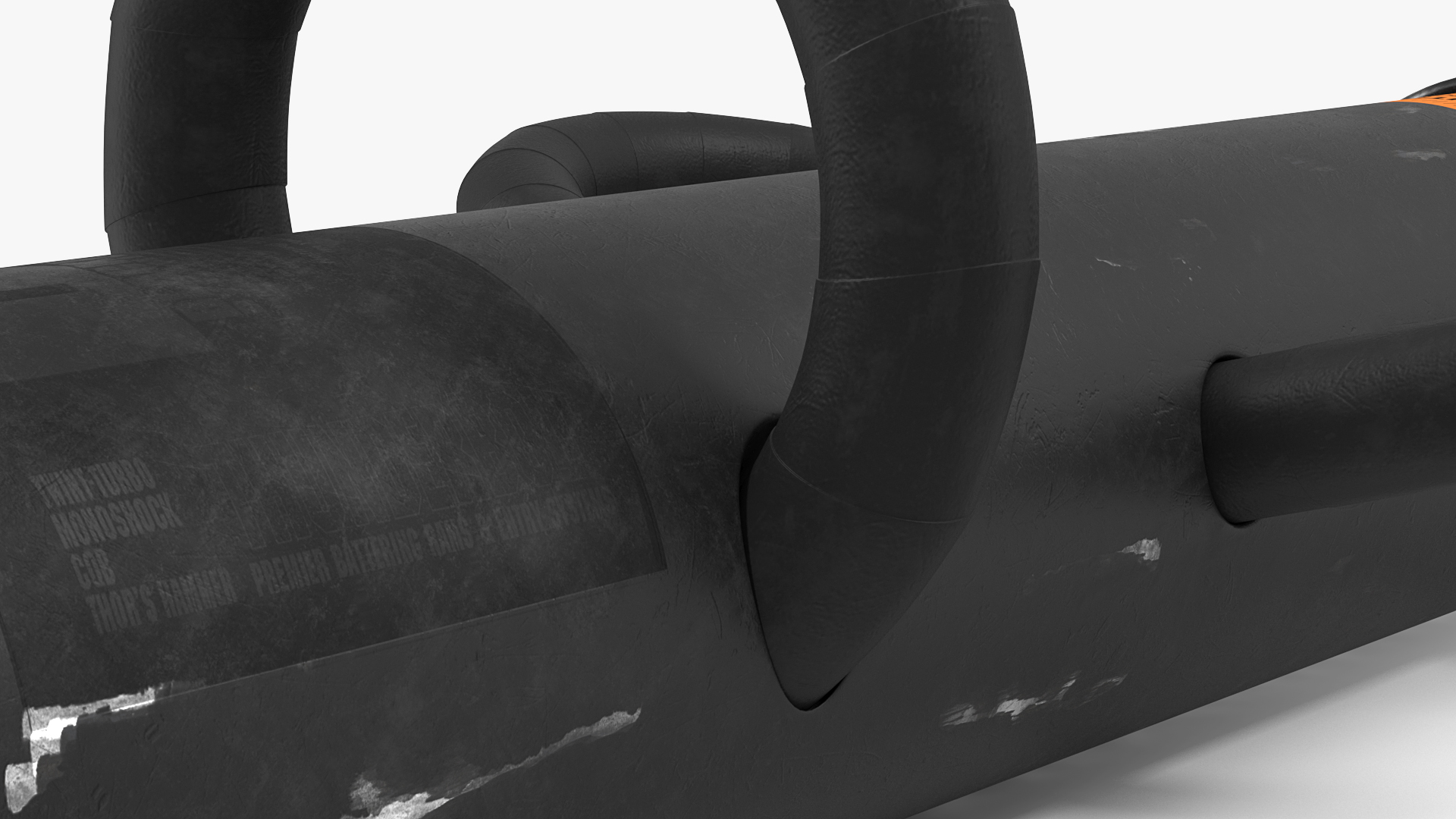 3D Police Battering Ram Damaged model