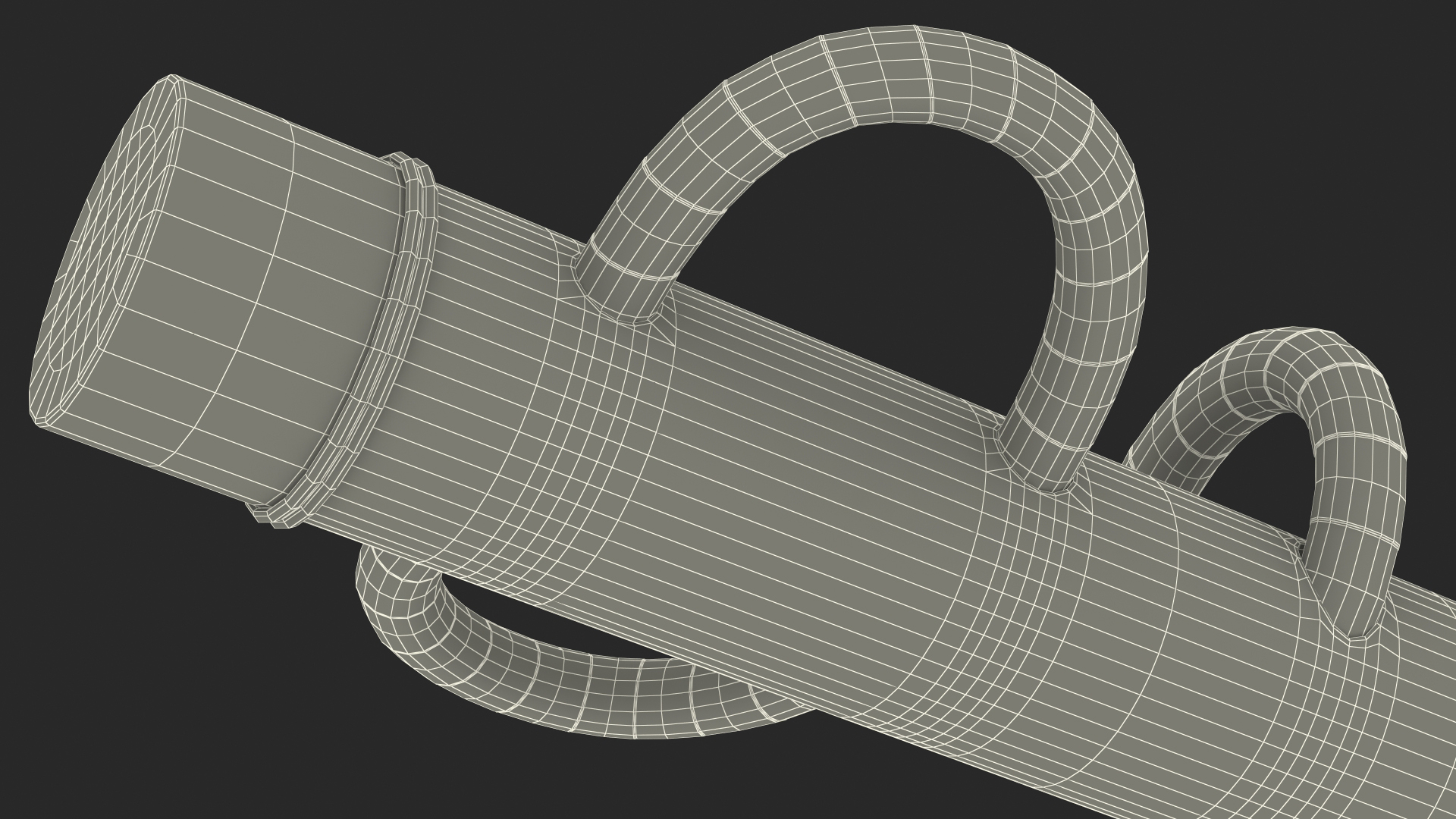 3D Police Battering Ram Damaged model