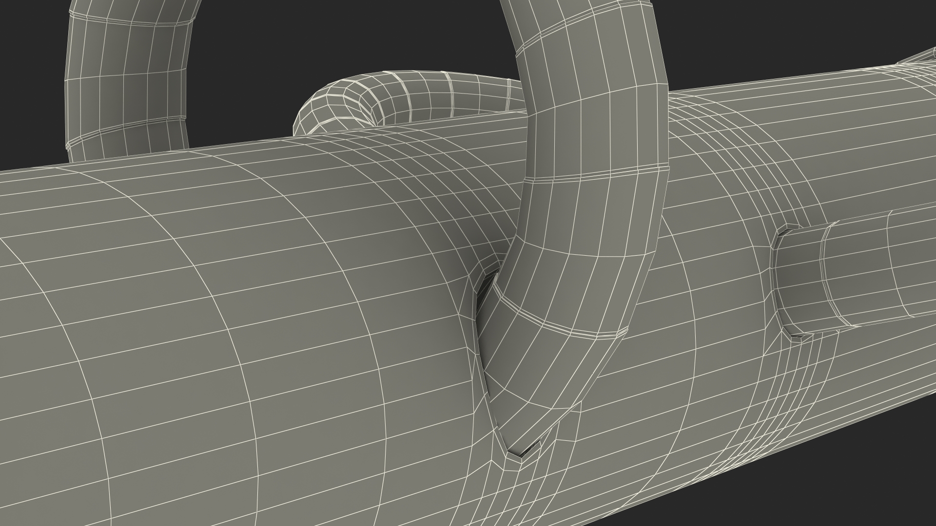 3D Police Battering Ram Damaged model