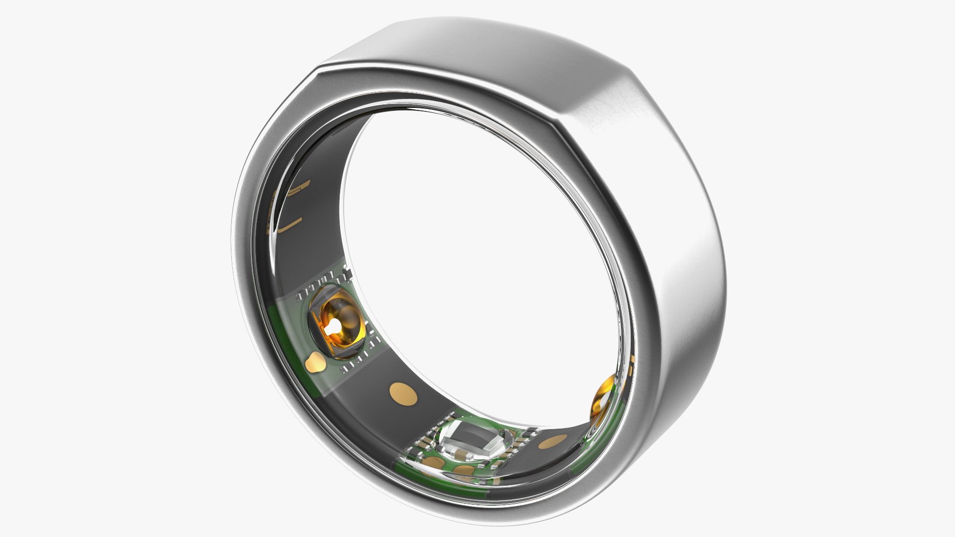 Smart Ring Silver 3D