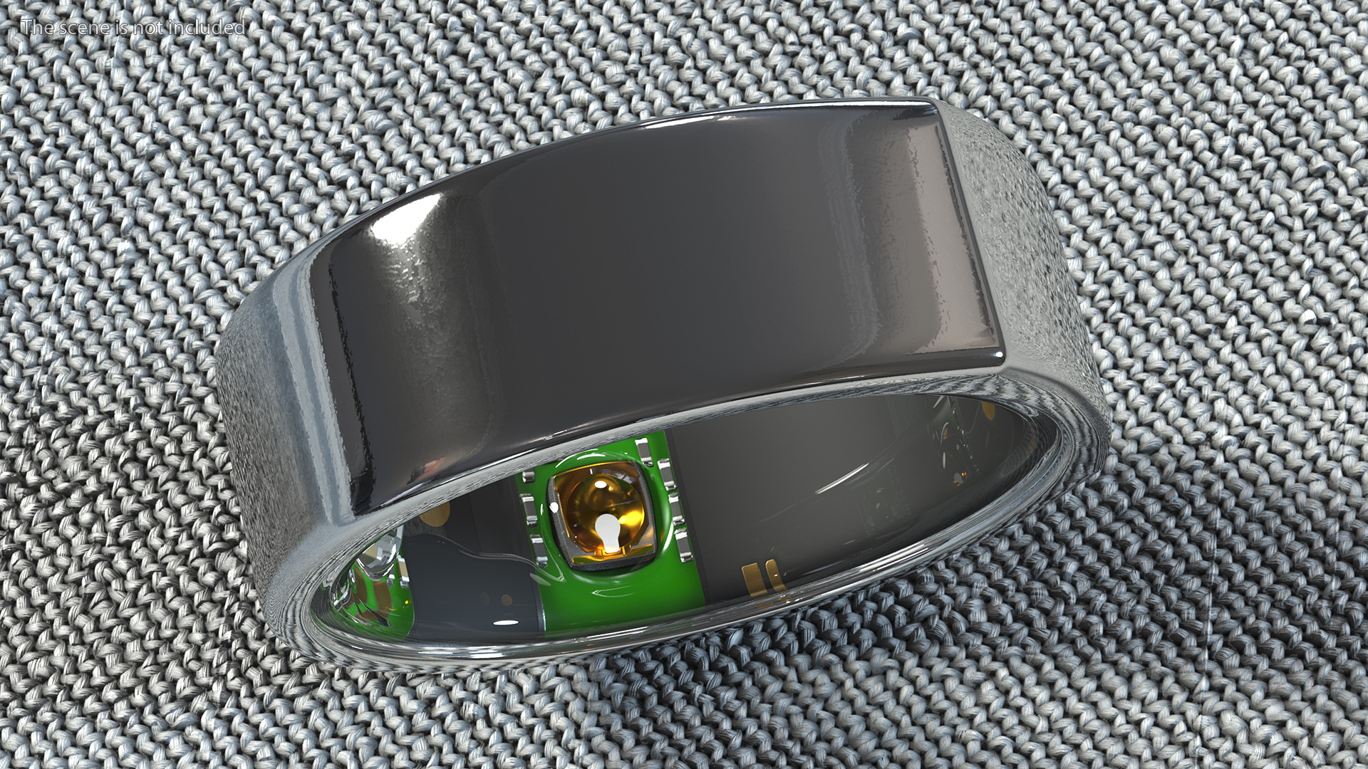 Smart Ring Silver 3D