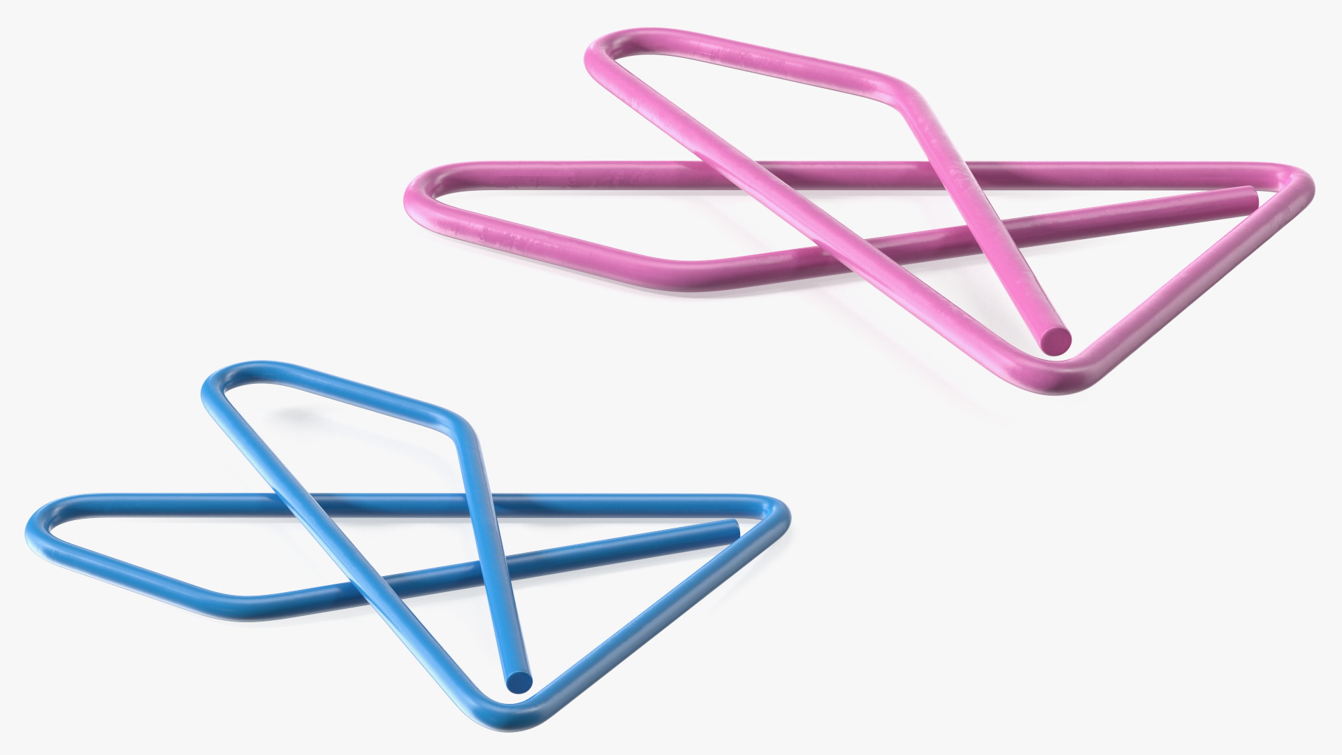 Paper Clip Butterfly Shape Color 3D