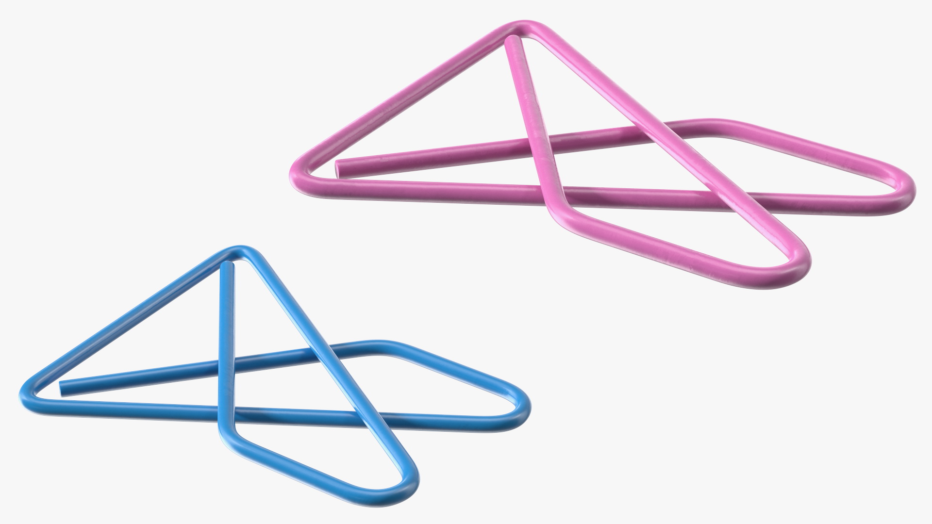 Paper Clip Butterfly Shape Color 3D