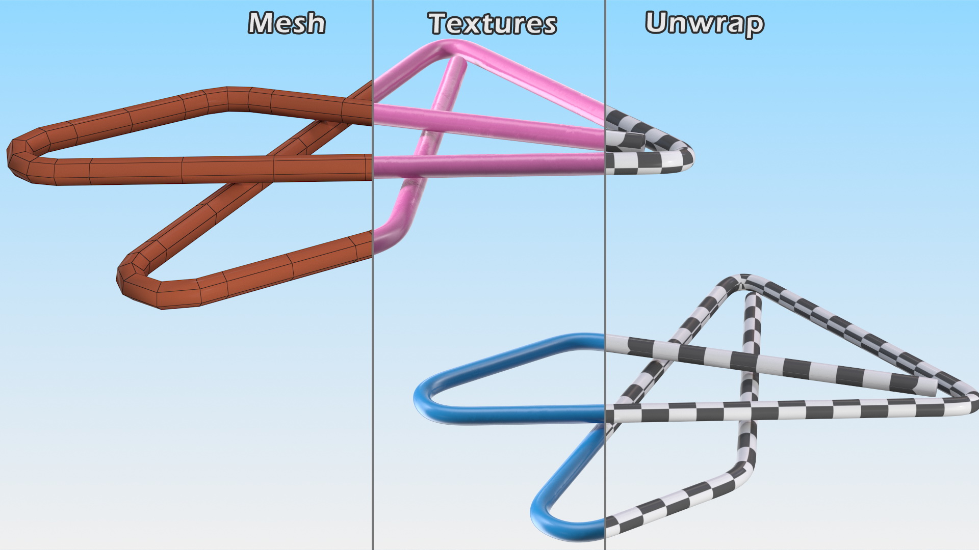 Paper Clip Butterfly Shape Color 3D