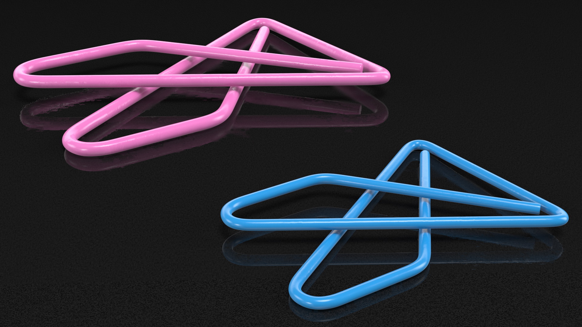 Paper Clip Butterfly Shape Color 3D