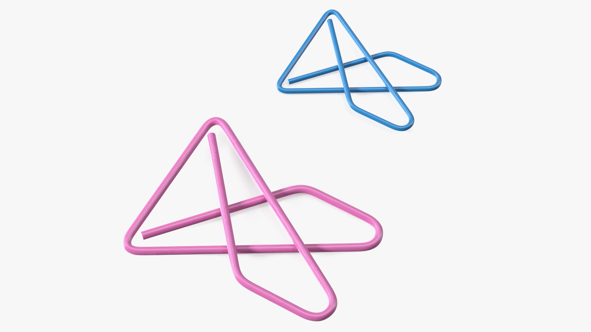 Paper Clip Butterfly Shape Color 3D