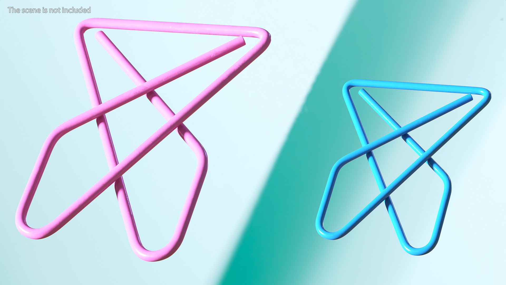 Paper Clip Butterfly Shape Color 3D