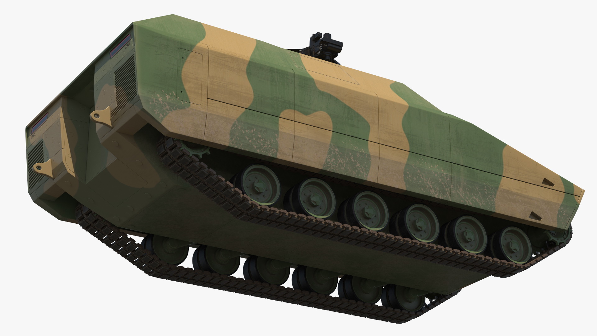 3D Next Gen Tracked Marine Assault Vehicle with Machine Gun Rigged model
