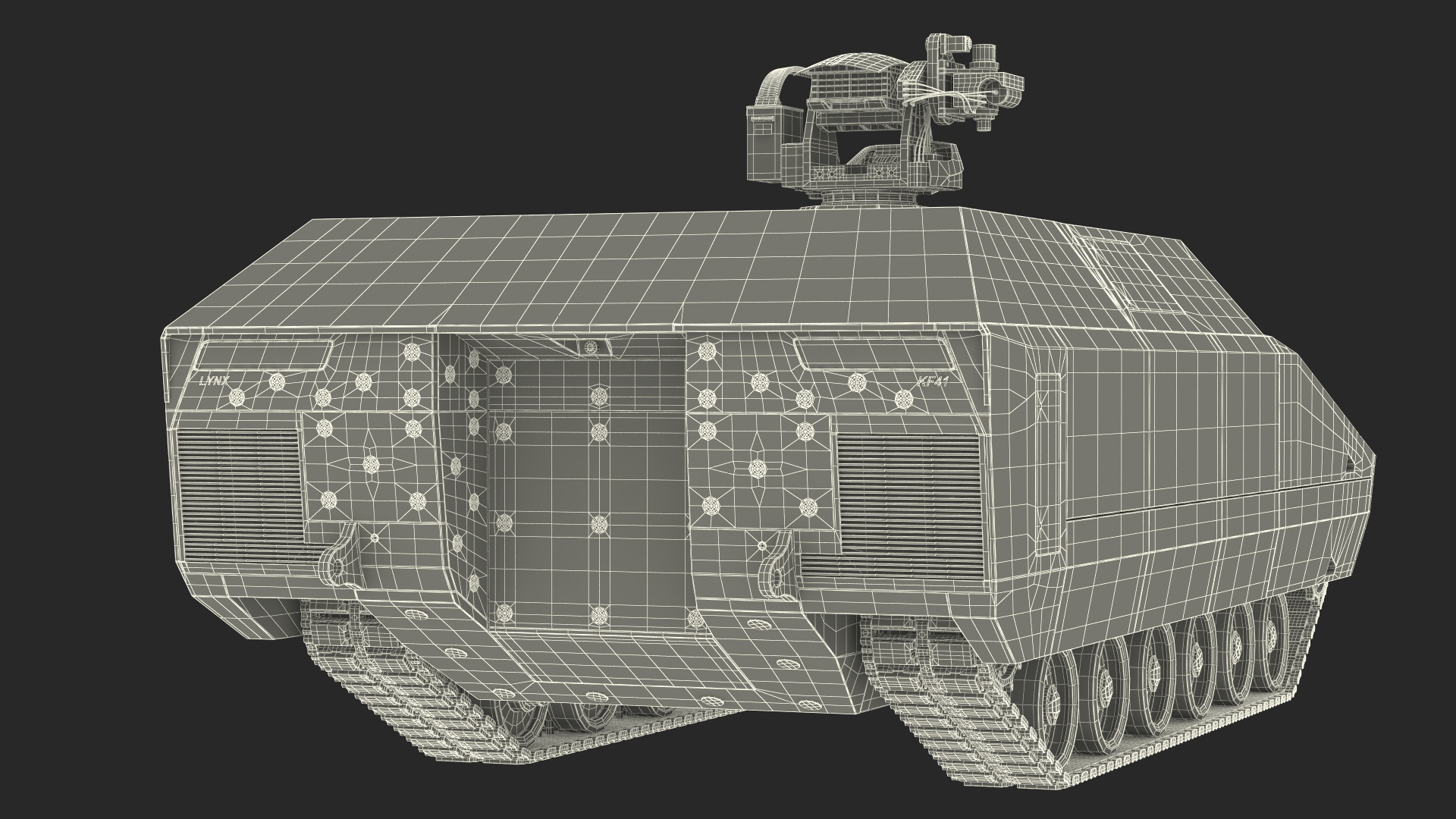 3D Next Gen Tracked Marine Assault Vehicle with Machine Gun Rigged model