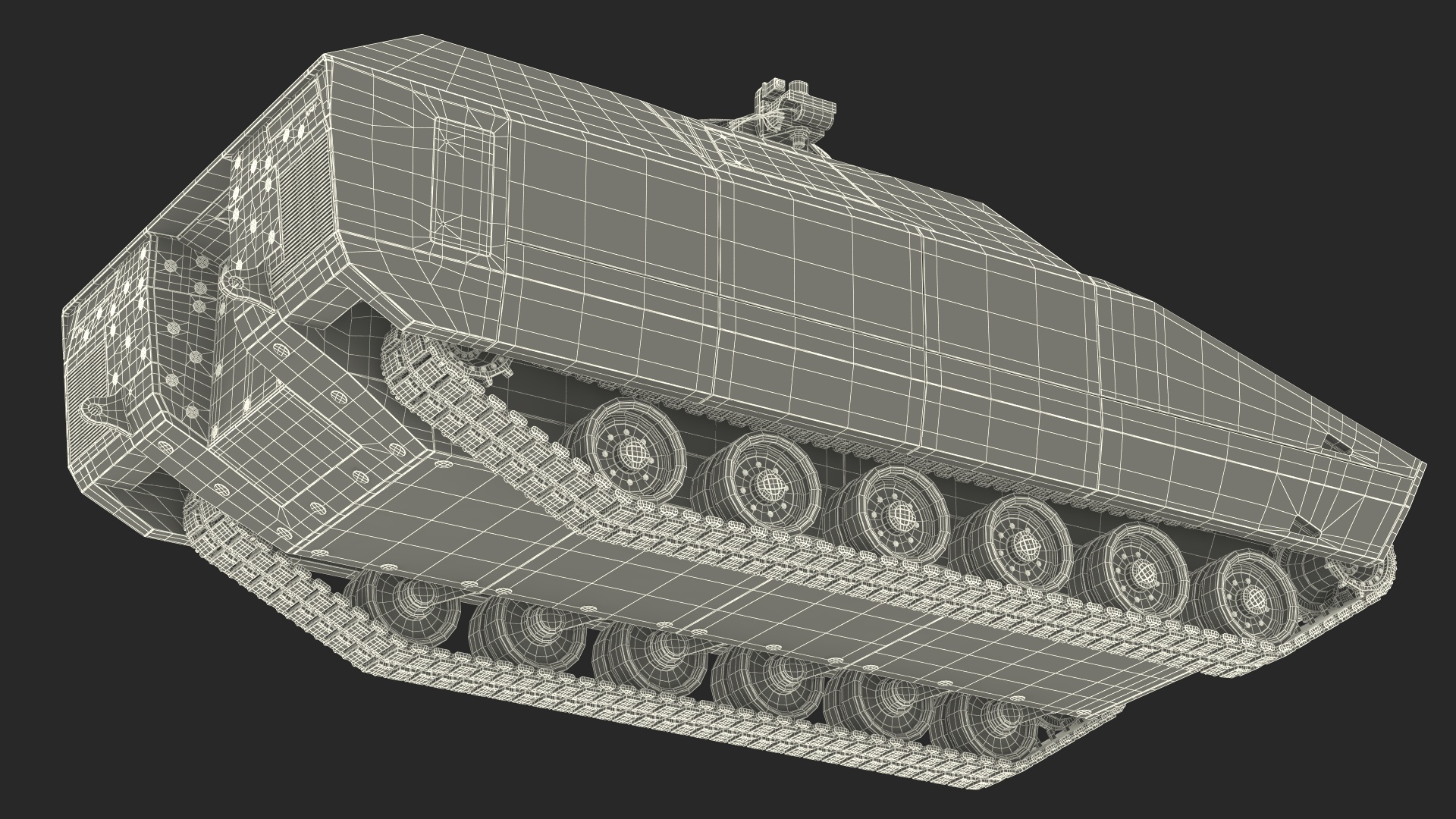 3D Next Gen Tracked Marine Assault Vehicle with Machine Gun Rigged model